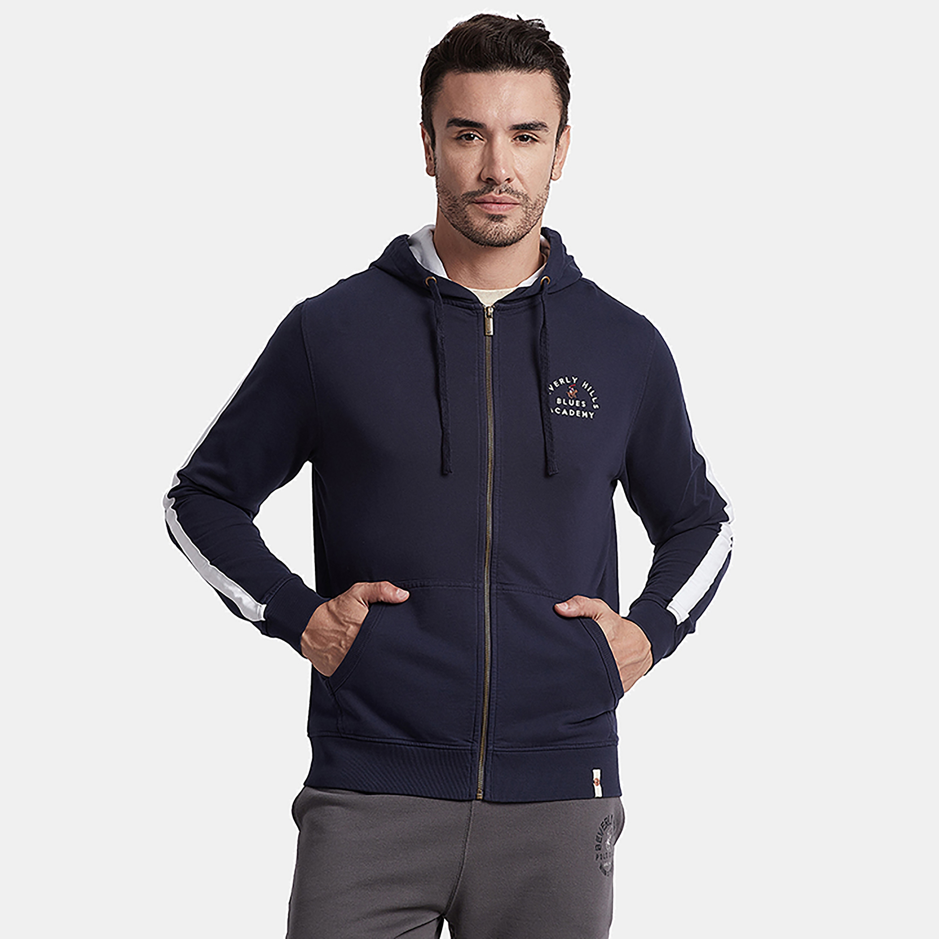 بيفرلي هيلز بولو كلوب-  هودي صوف سادة بسحاب للرجال-men-winterwear-hoodiesandsweatshirts-image-1
