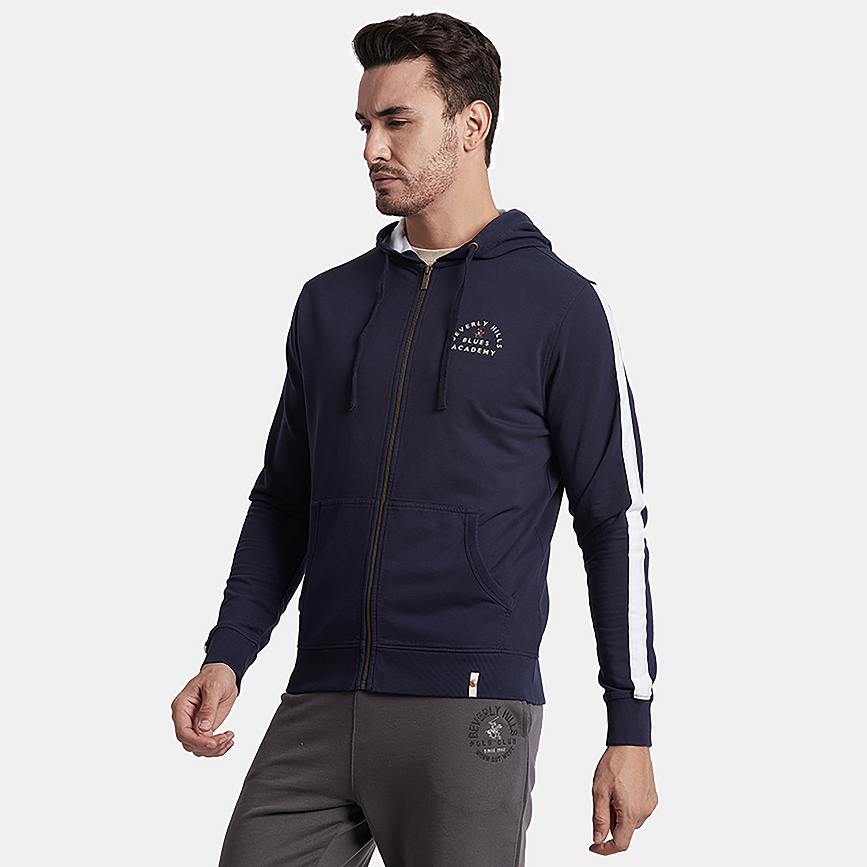 بيفرلي هيلز بولو كلوب-  هودي صوف سادة بسحاب للرجال-men-winterwear-hoodiesandsweatshirts-image-2