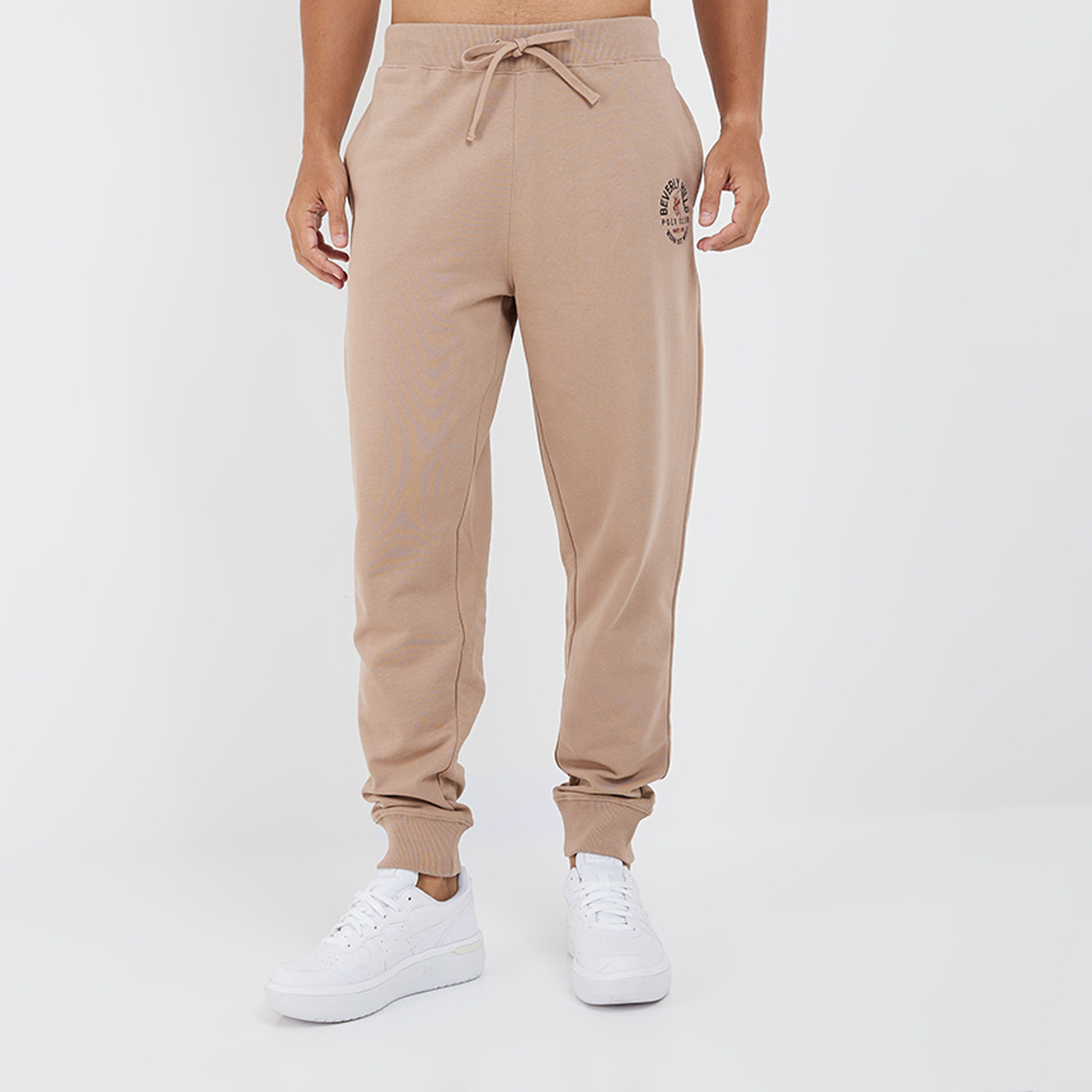 جوغرز من بيفرلي هيلز بولو كلوب برباط متوسط الارتفاع مع شعار-men-clothing-bottoms-joggers-image-1