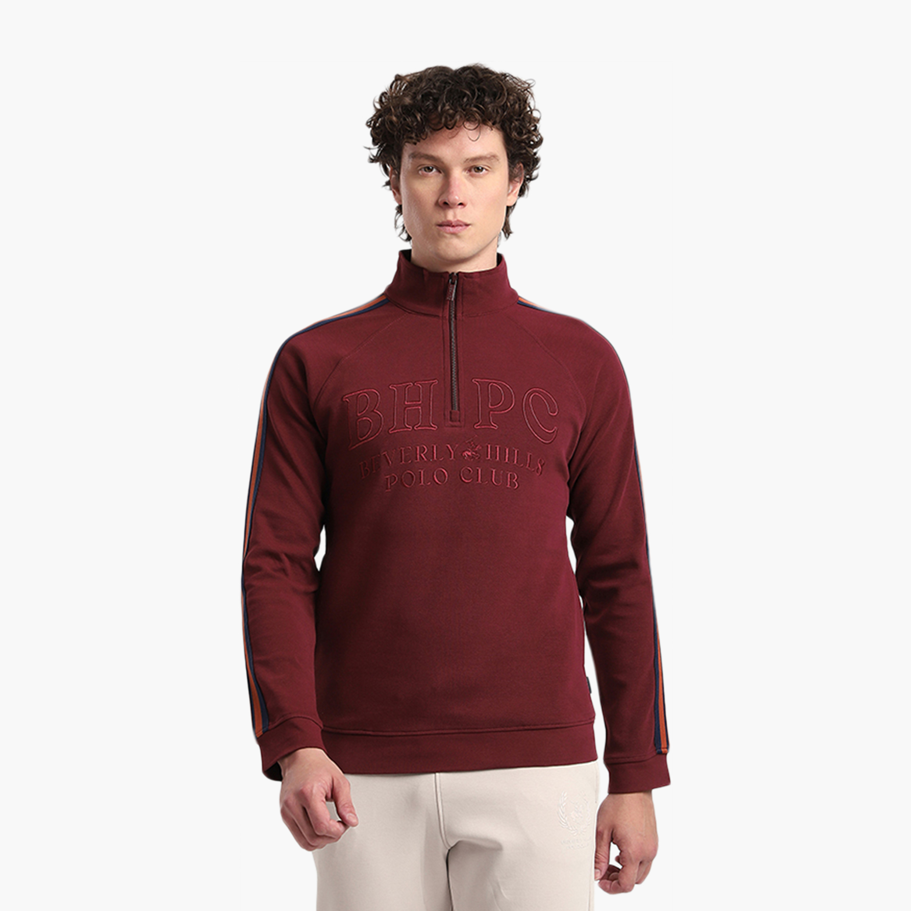 سويت شيرت رجالي مطرز برقبة عالية وأكمام طويلة بيفرلي هيلز بولو كلوب-men-winterwear-hoodiesandsweatshirts-image-1
