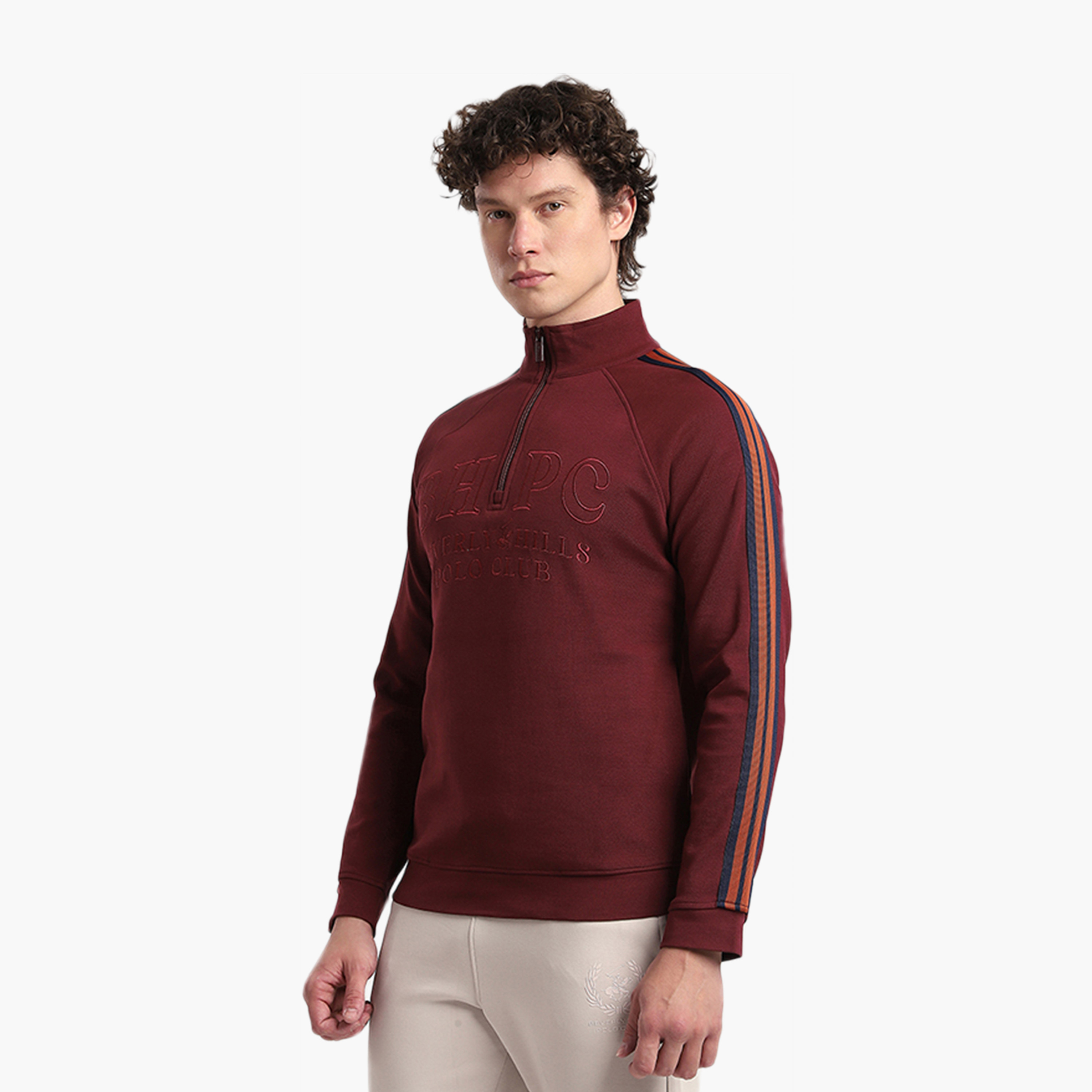 Beverly Hills Polo Club Embroidered High Neck Long Sleeves Men's Sweatshirt-men-winterwear-hoodiesandsweatshirts-image-2