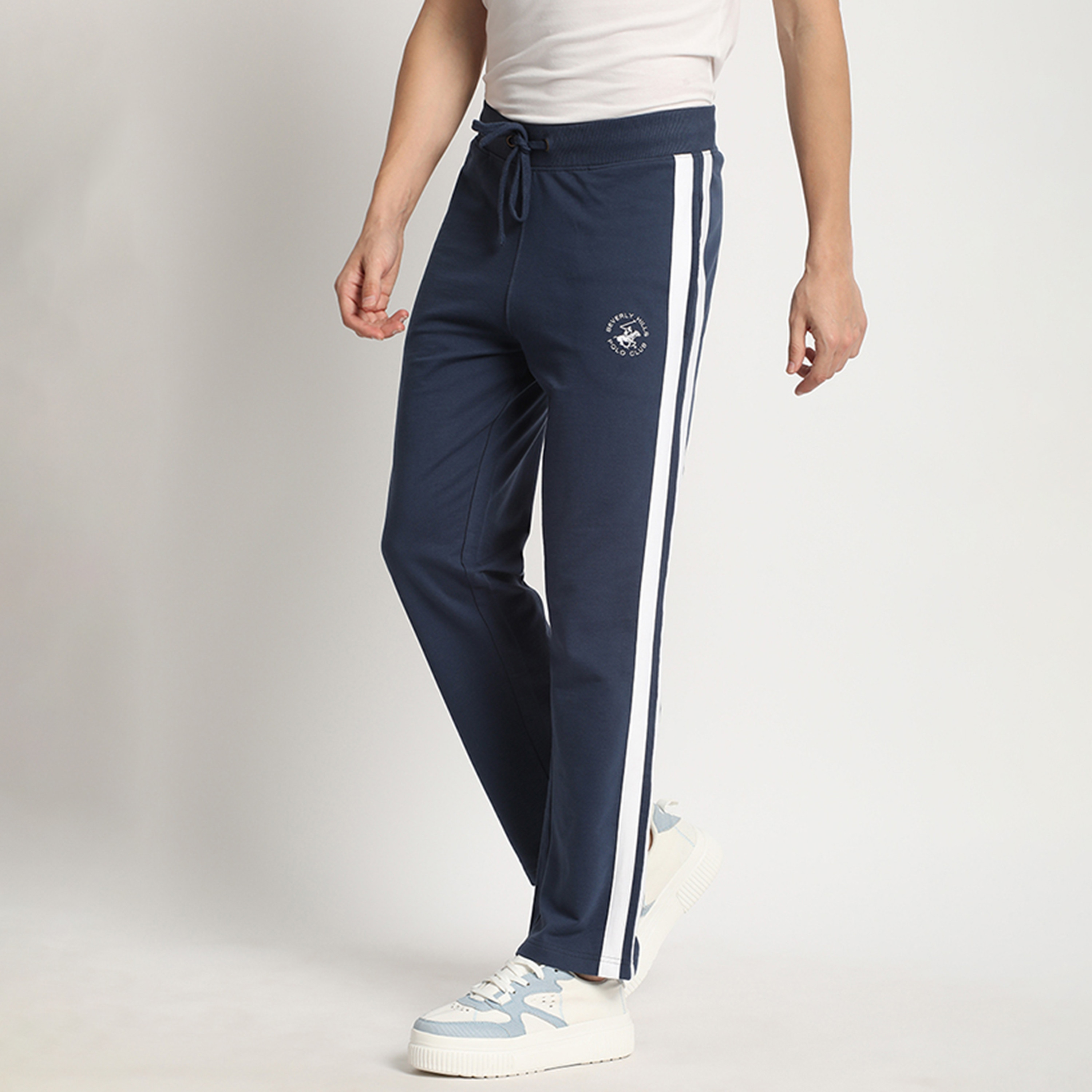 Beverly Hills Polo Club Plain Mid Waist Drawstring Pants with Side Stripes-men-clothing-bottoms-joggers-image-2