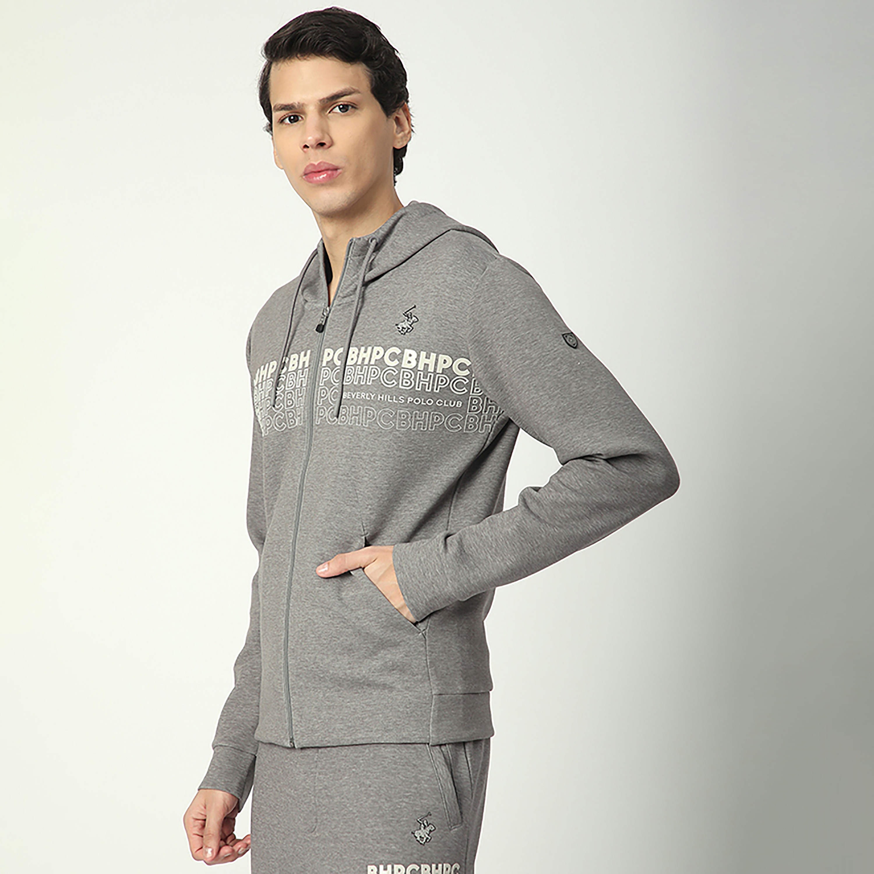Beverly Hills Polo Club Typographic Hooded Neck Long Sleeves Men's Zip Through Sweatshirt-men-winterwear-hoodiesandsweatshirts-image-2