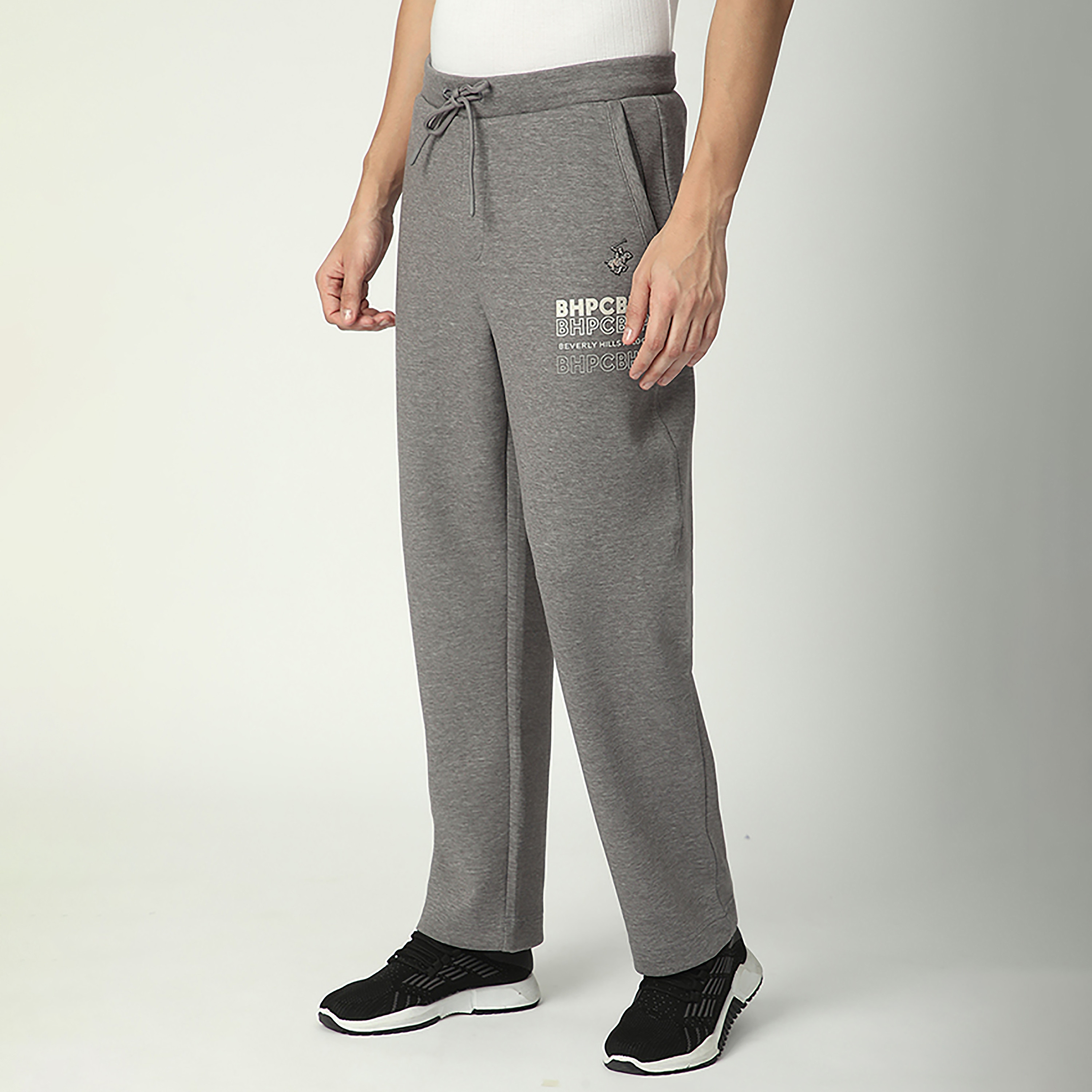 بنطلون رياضي رجالي سادة بخصر متوسط الارتفاع وإغلاق برباط من بيفرلي هيلز بولو كلوب-men-clothing-bottoms-joggers-image-5