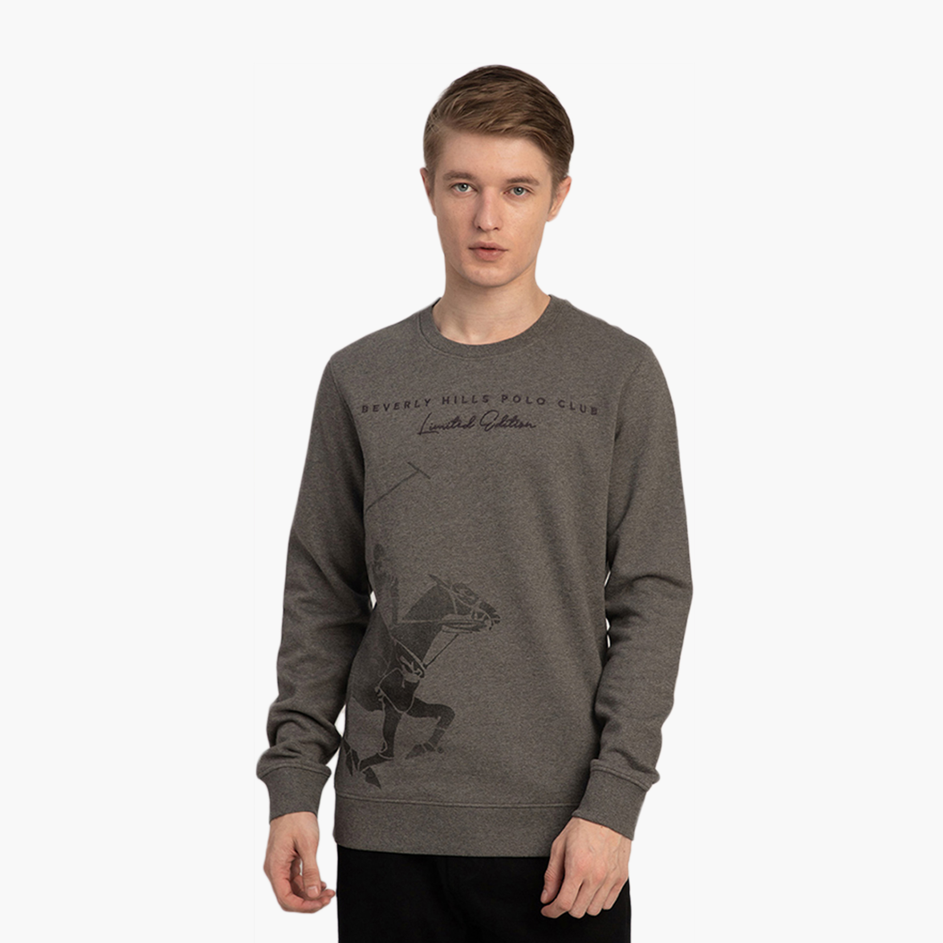 سويت شيرت رجالي مطبوع بياقة دائرية وأكمام طويلة من بيفرلي هيلز بولو كلوب.-men-winterwear-hoodiesandsweatshirts-image-1