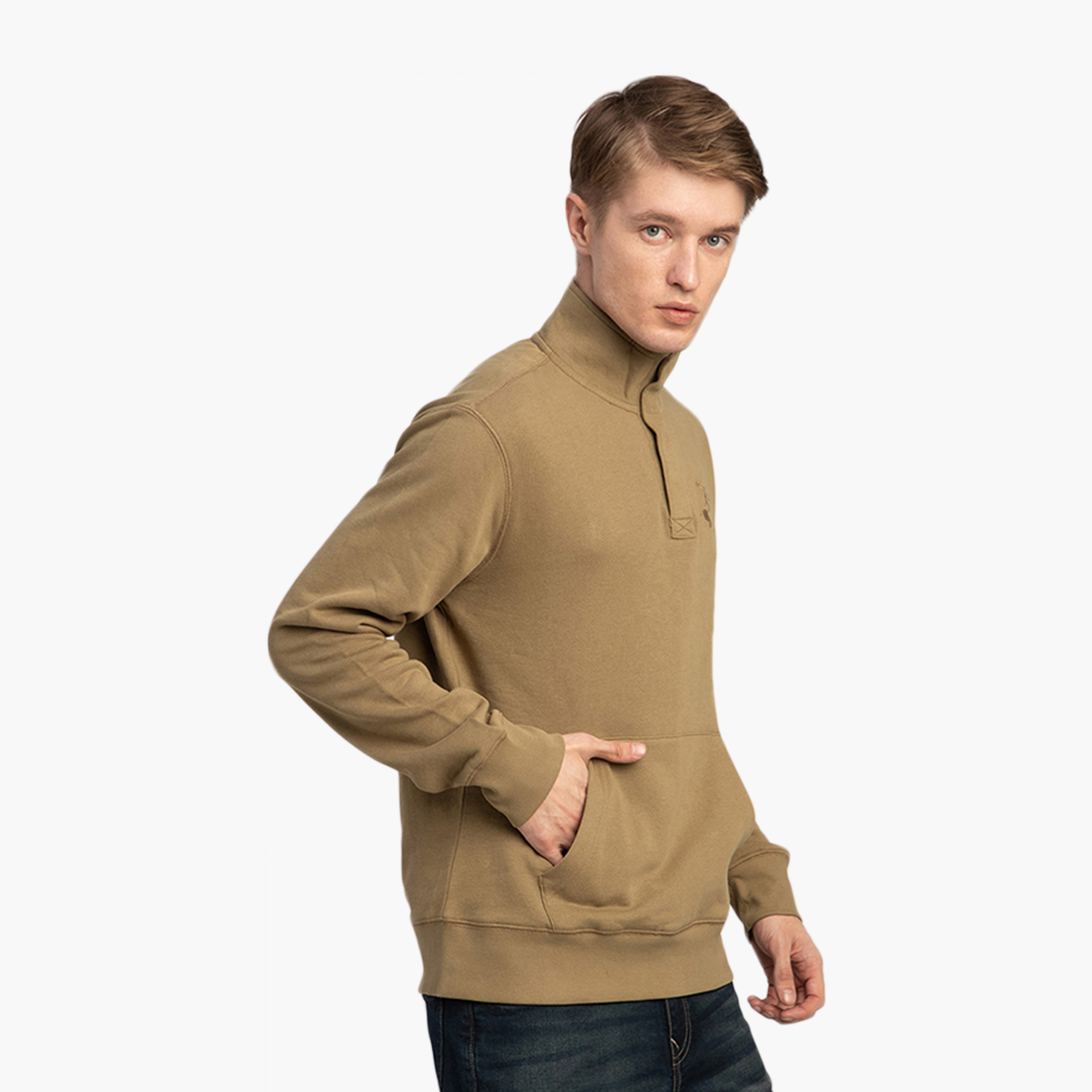 Beverly Hills Polo Club Plain High Neck Long Sleeves Men's Sweatshirt-men-winterwear-hoodiesandsweatshirts-image-3