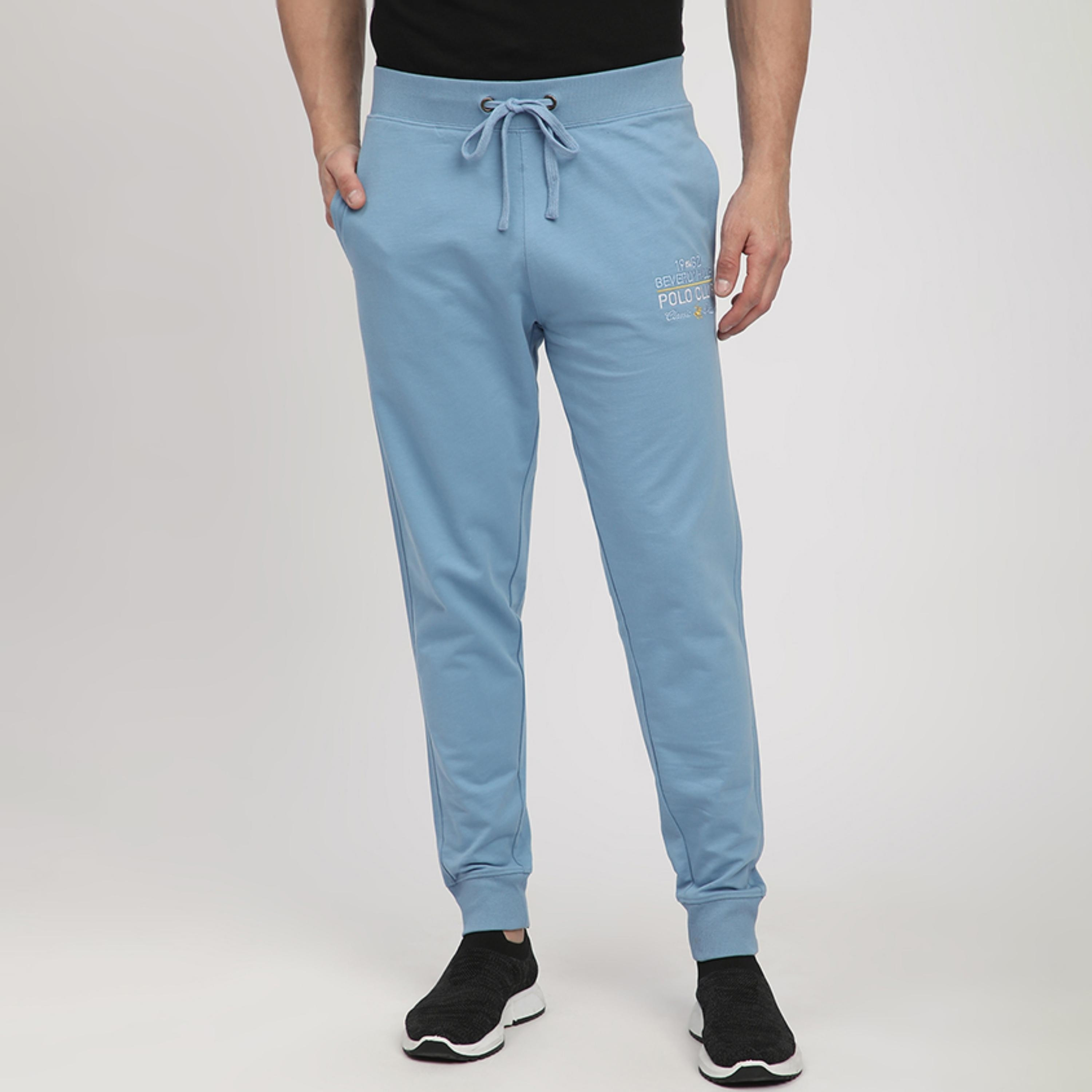 Beverly Hills Polo Club Plain Mid-Rise Drawstring Men's Joggers-men-clothing-bottoms-joggers-image-1