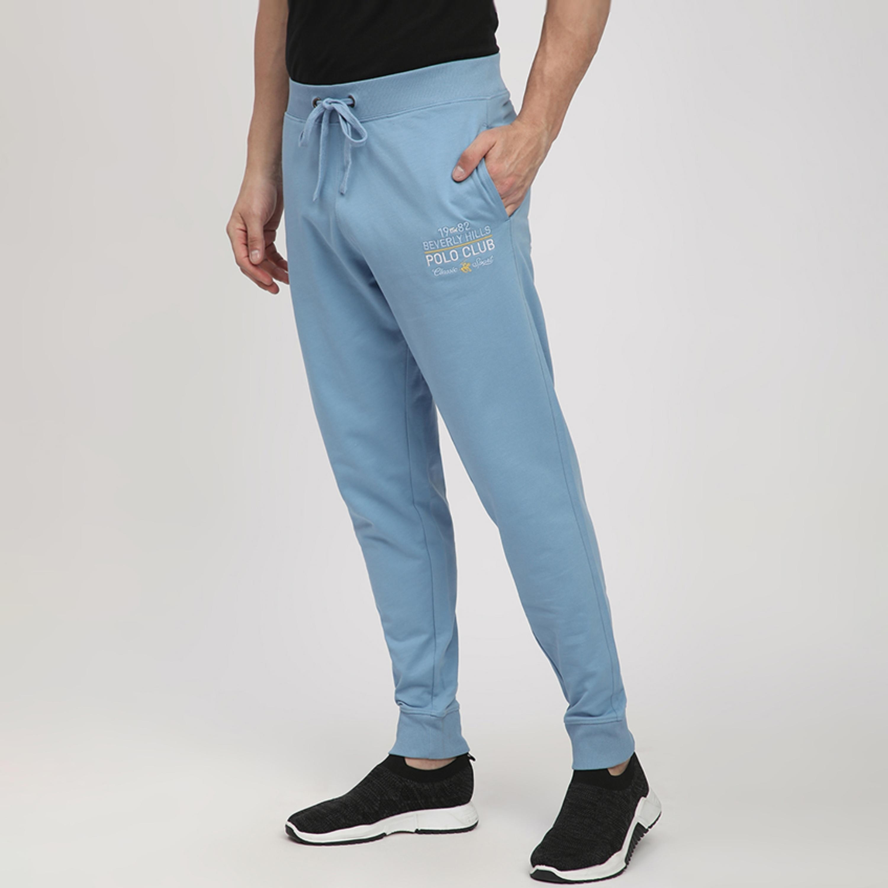 بنطال رياضي رجالي سادة بخصر متوسط ورباط من بيفرلي هيلز بولو كلوب-men-clothing-bottoms-joggers-image-2