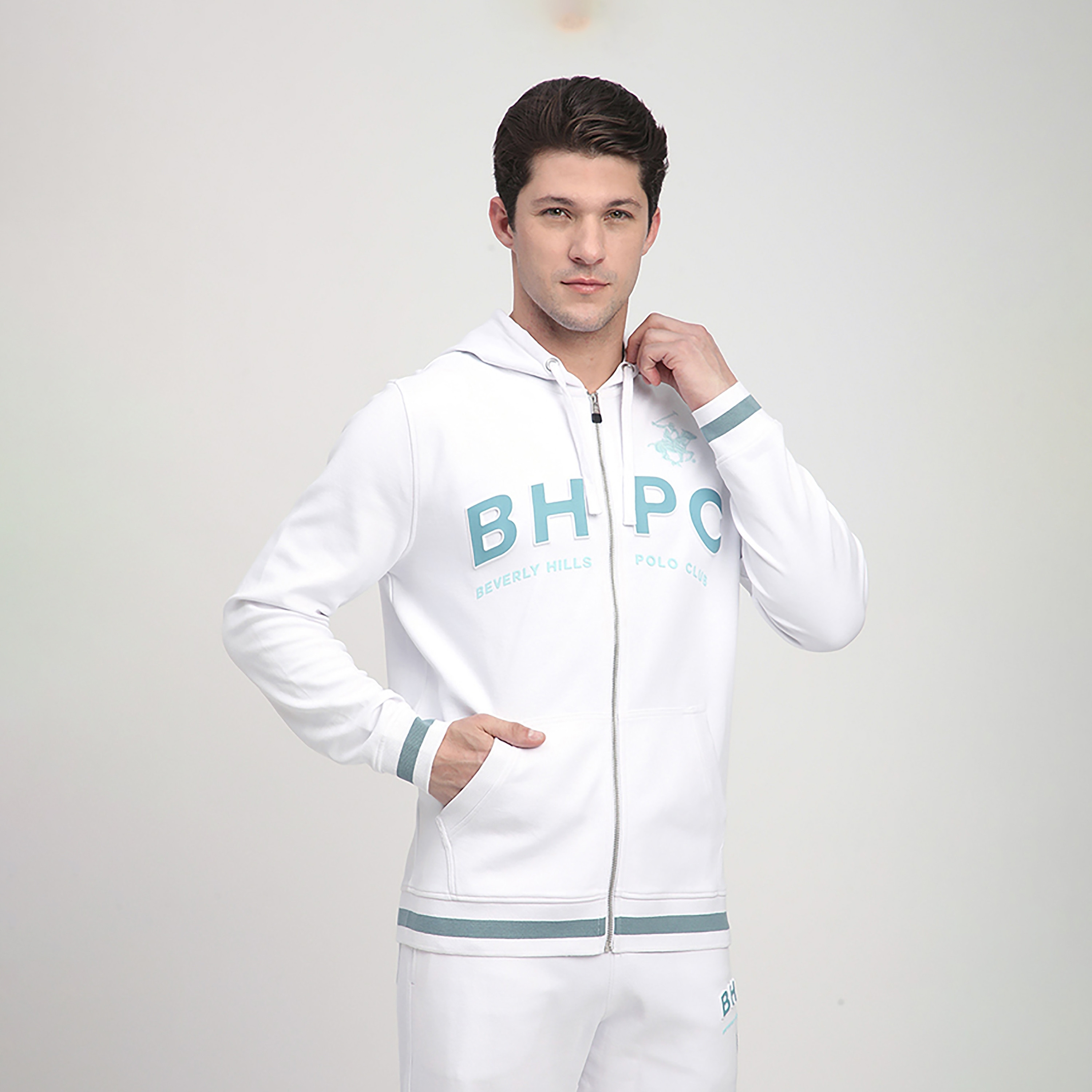 هودي رجالي بأكمام طويلة وسحاب وشعار منقوش من بيفرلي هيلز بولو كلوب-men-winterwear-hoodiesandsweatshirts-image-7