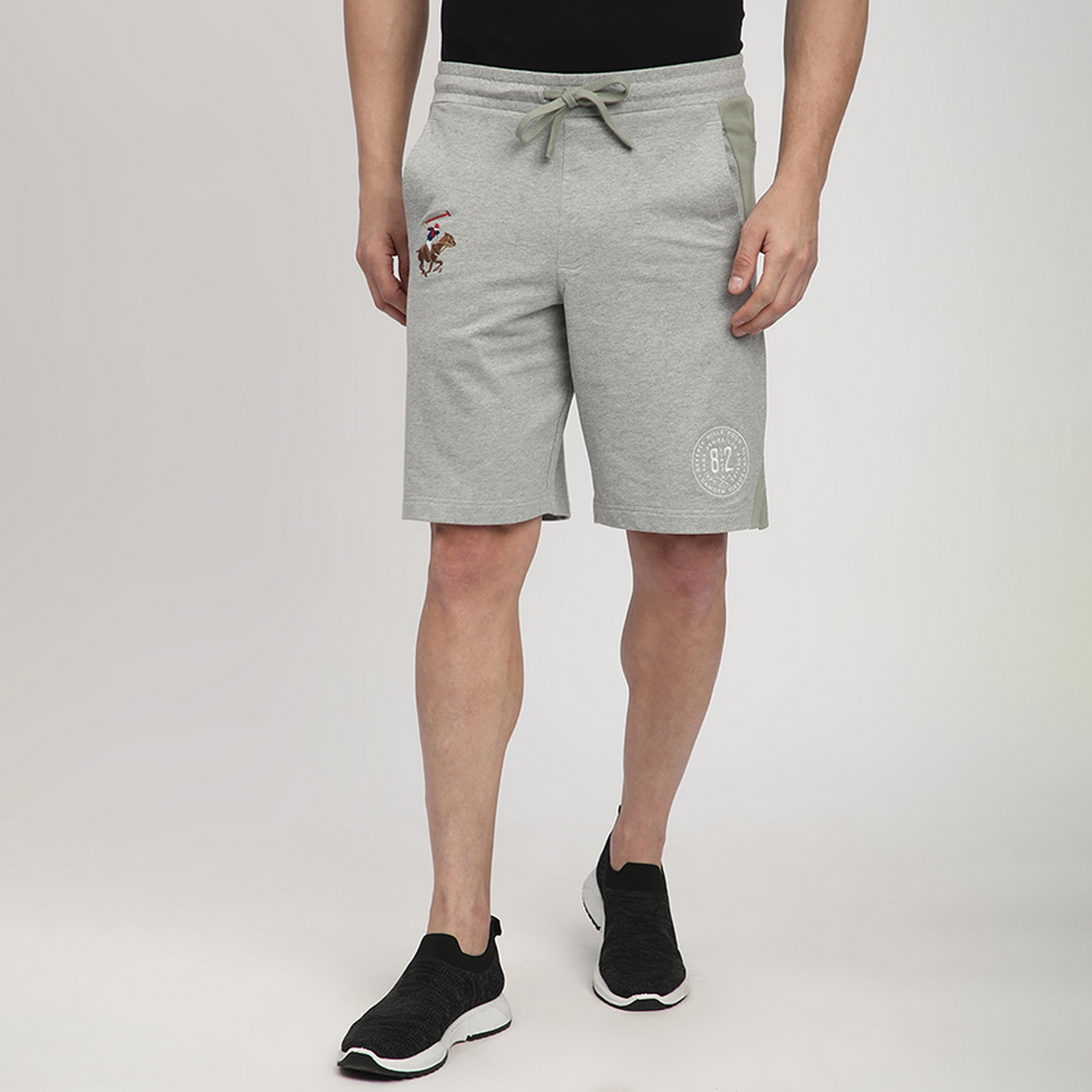 شورت رجالي سادة متوسط الارتفاع من بيفرلي هيلز بولو كلوب-men-clothing-bottoms-shorts-image-1
