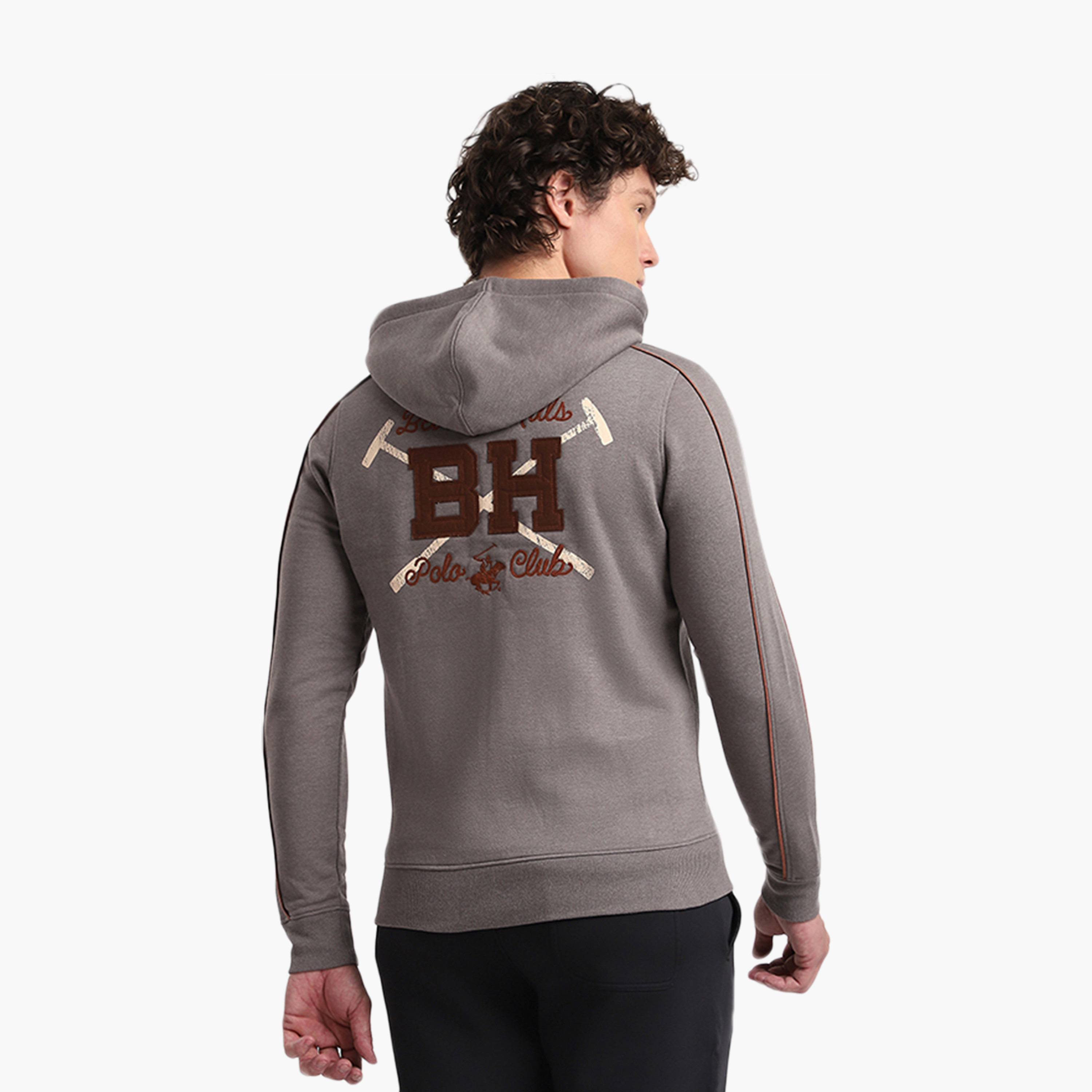 Beverly Hills Polo Club Applique Hooded Neck Long Sleeves Men's Zip Through Sweatshirt-men-winterwear-hoodiesandsweatshirts-image-4
