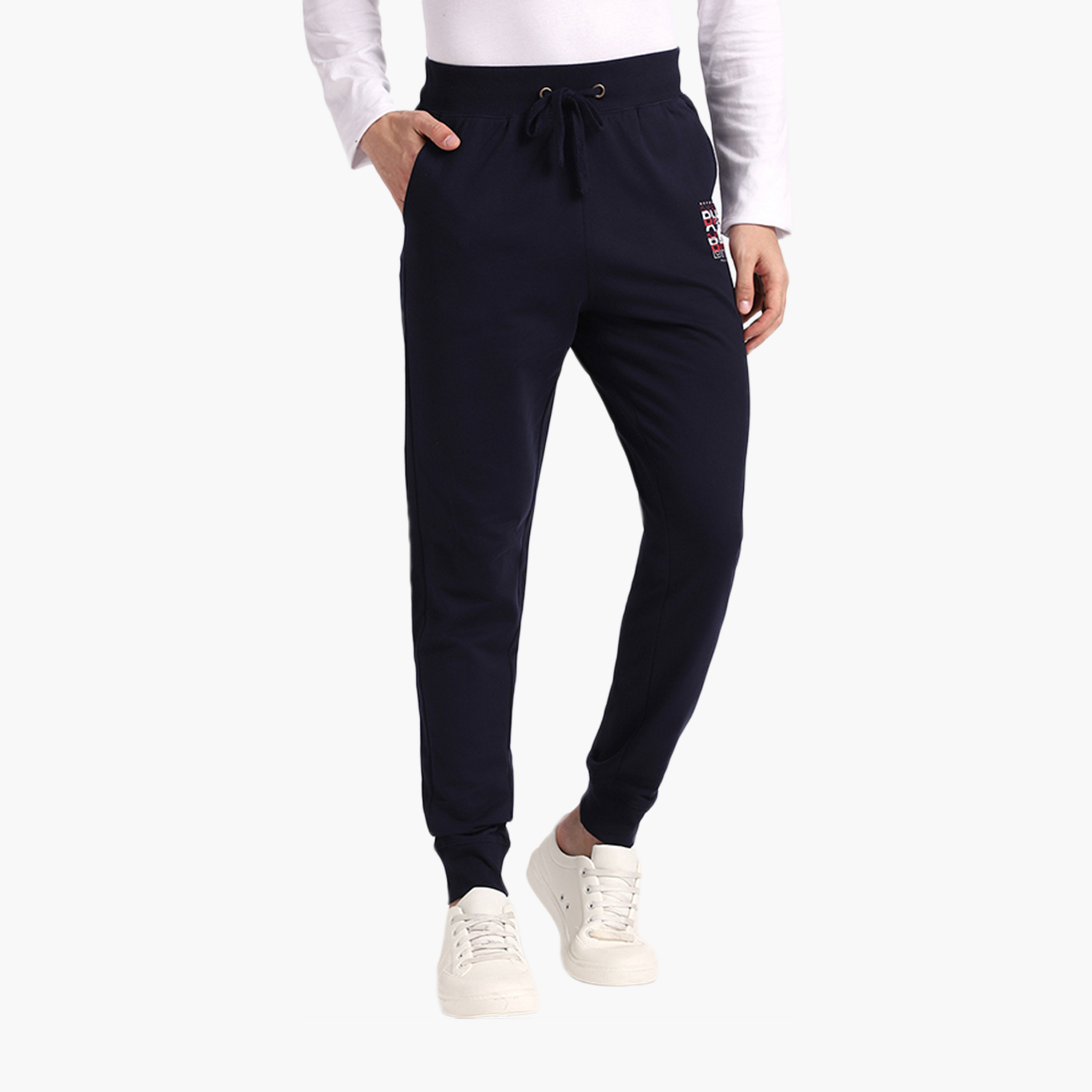 جوغر رجالي سادة بخصر متوسط ​​ورباط من بيفرلي هيلز بولو كلوب-men-clothing-bottoms-joggers-image-1
