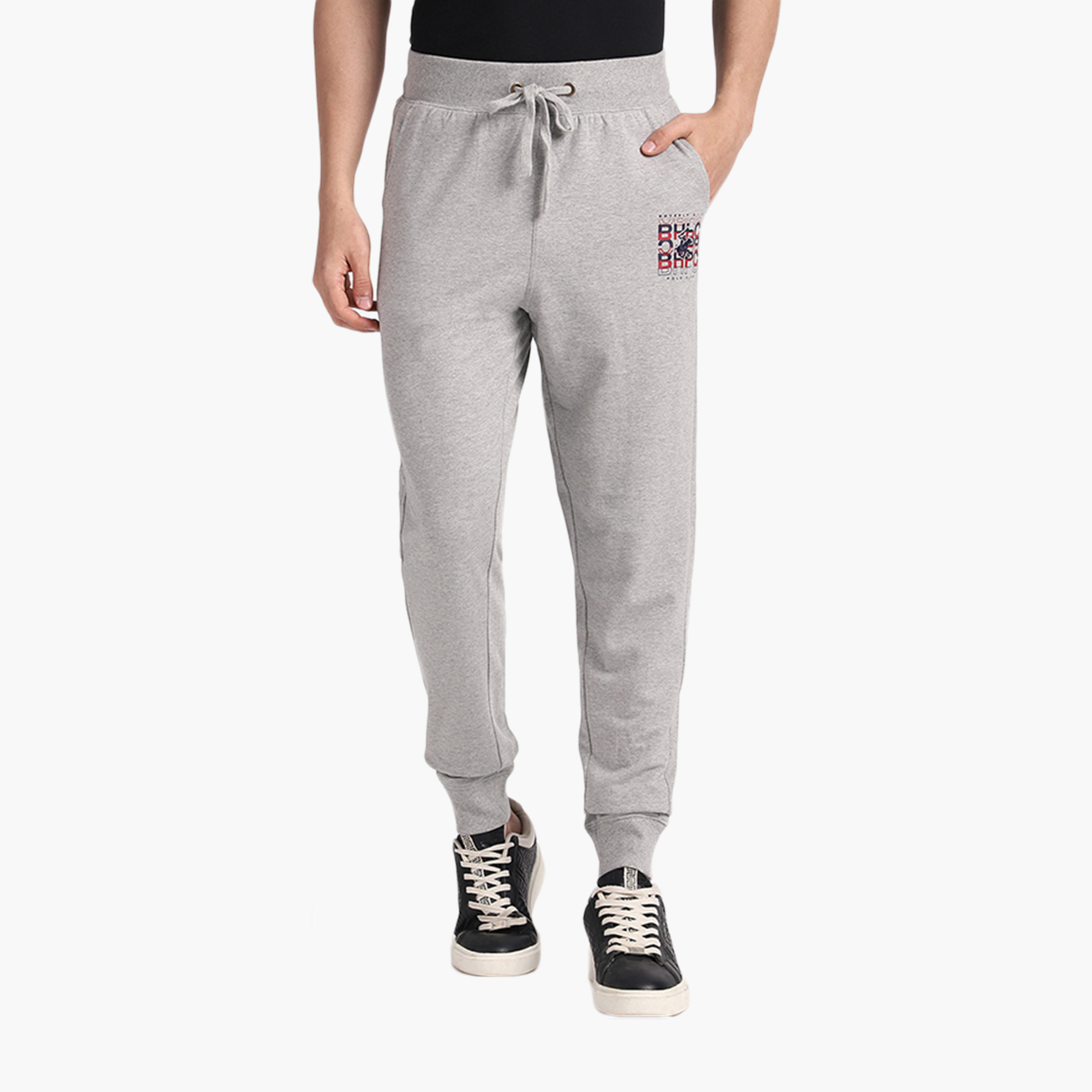 جوغر رجالي سادة بخصر متوسط ​​ورباط من بيفرلي هيلز بولو كلوب-men-clothing-bottoms-joggers-image-5