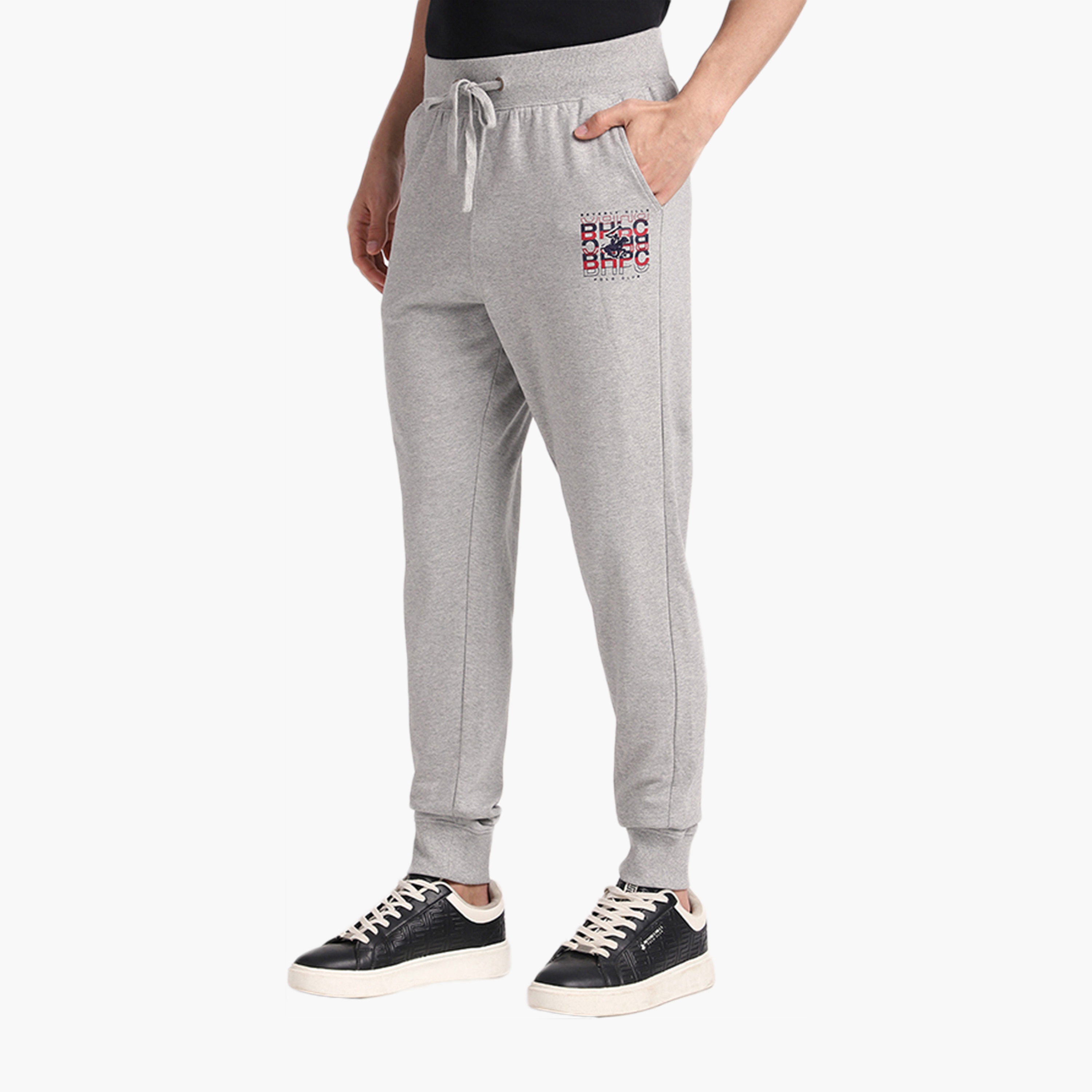 جوغر رجالي سادة بخصر متوسط ​​ورباط من بيفرلي هيلز بولو كلوب-men-clothing-bottoms-joggers-image-6