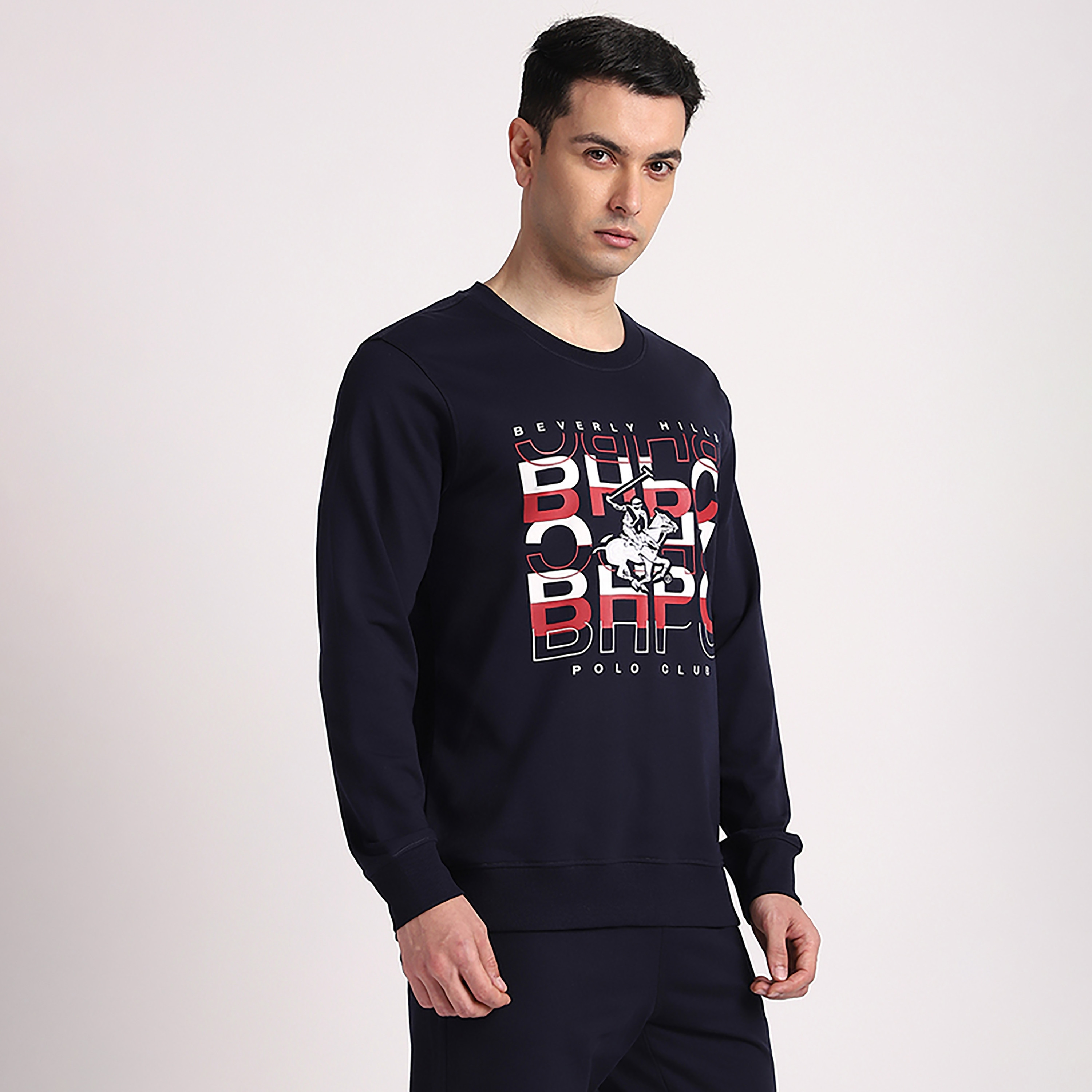 سويت شيرت رجالي بطبعة جرافيك بياقة مستديرة وأكمام طويلة من بيفرلي هيلز بولو كلوب-men-winterwear-hoodiesandsweatshirts-image-3