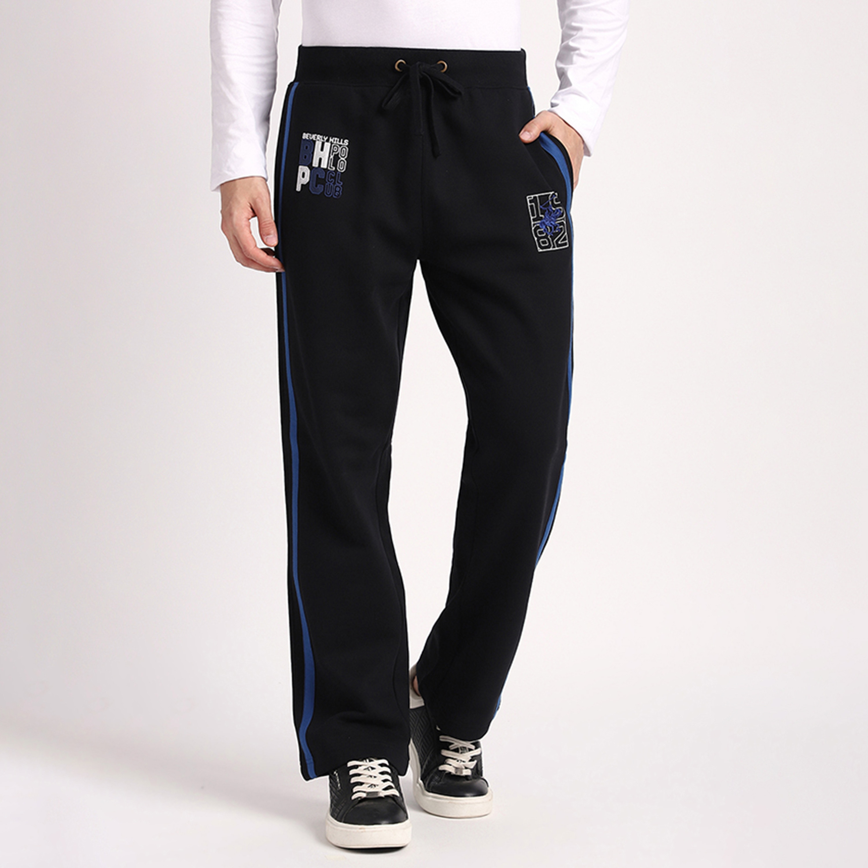 Beverly Hills Polo Club Embroidered Mid-Rise Drawstring Men's Track Pants-men-clothing-bottoms-joggers-image-1