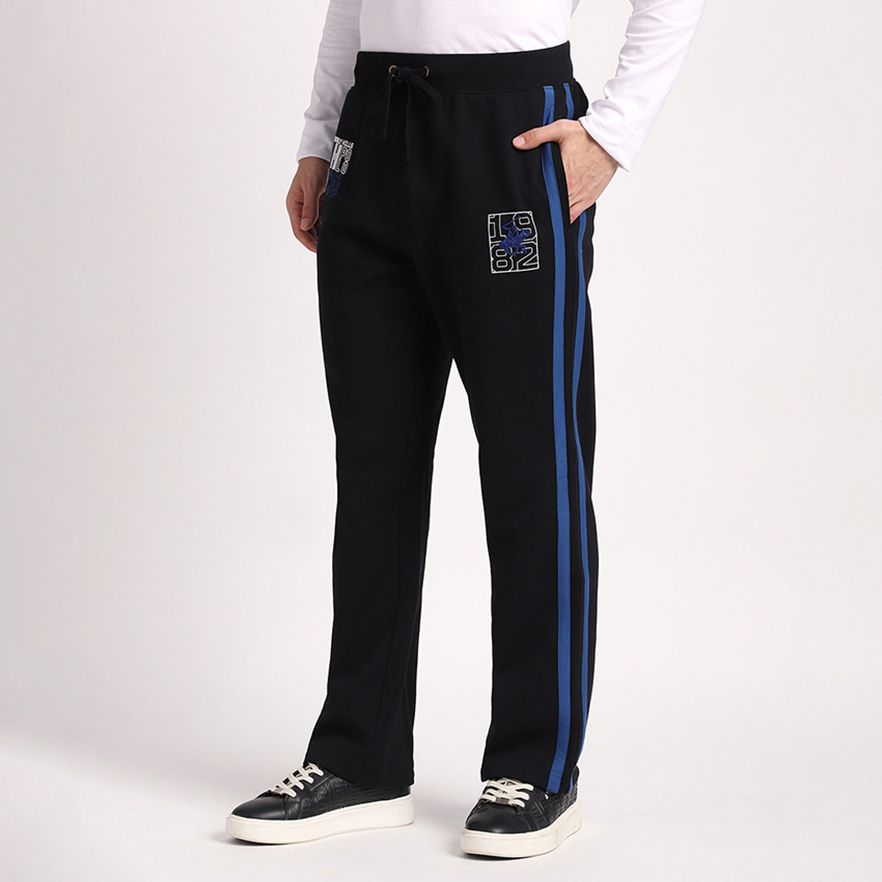 Beverly Hills Polo Club Embroidered Mid-Rise Drawstring Men's Track Pants-men-clothing-bottoms-joggers-image-2