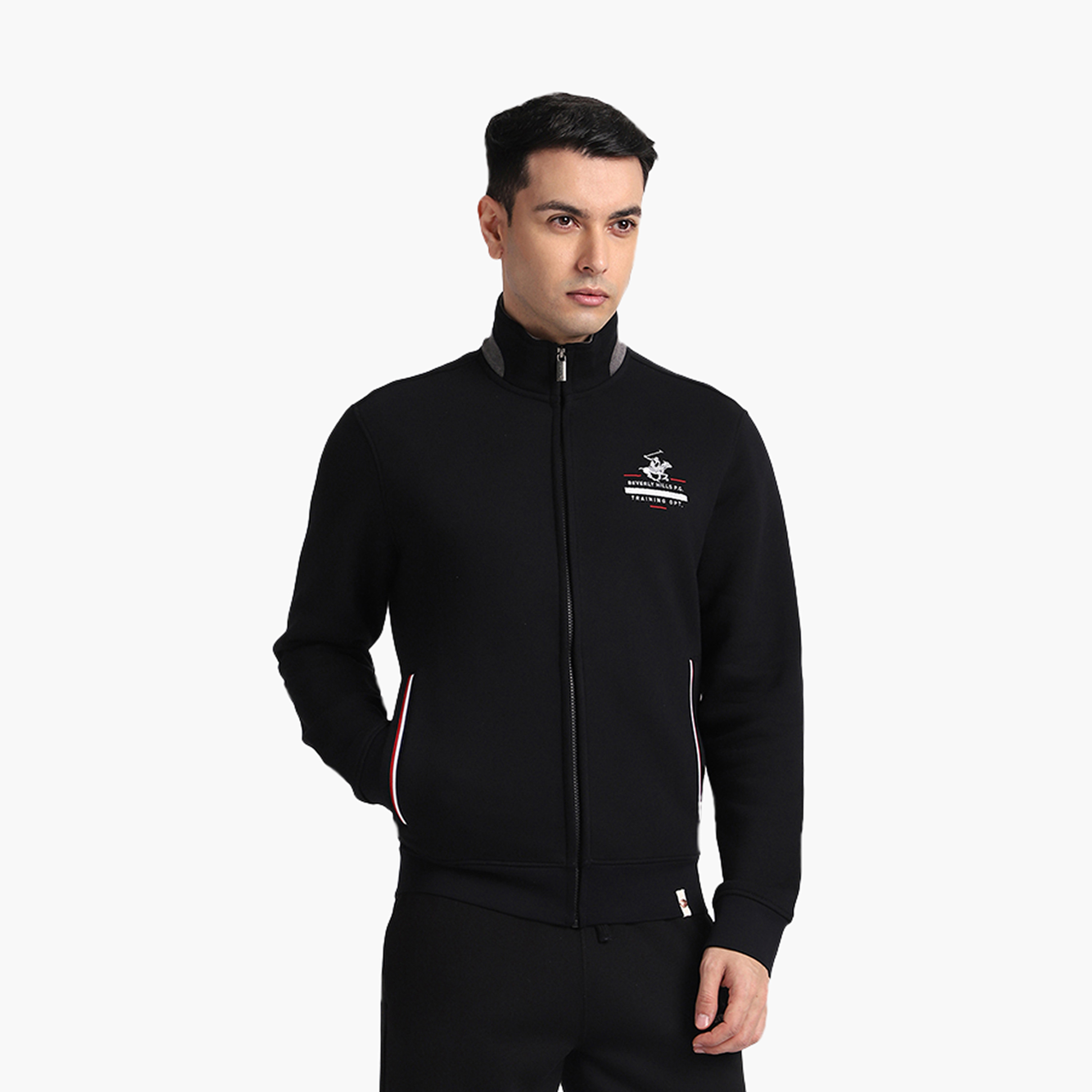 سويت شيرت سادة بياقة عالية وأكمام طويلة بسحاب من بيفرلي هيلز بولو كلوب-men-winterwear-hoodiesandsweatshirts-image-5
