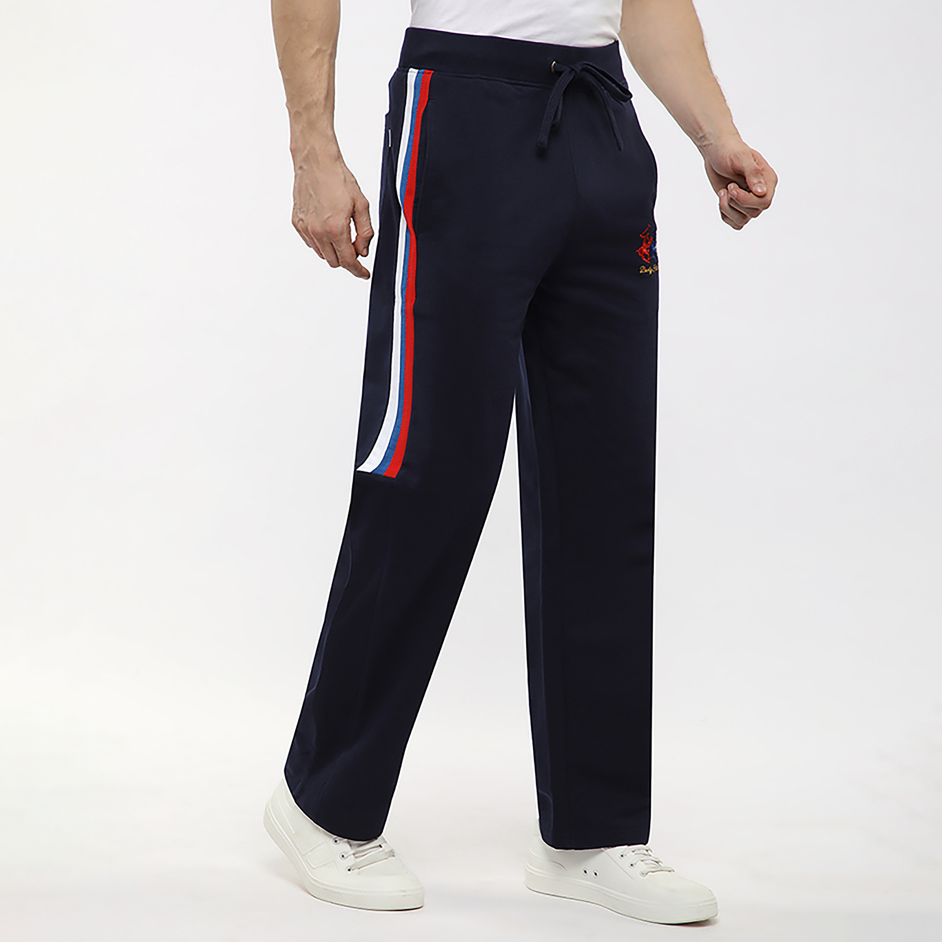 بنطلون رياضي رجالي سادة برباط شد وخصر متوسط الارتفاع من بيفرلي هيلز بولو كلوب-men-clothing-bottoms-joggers-image-3