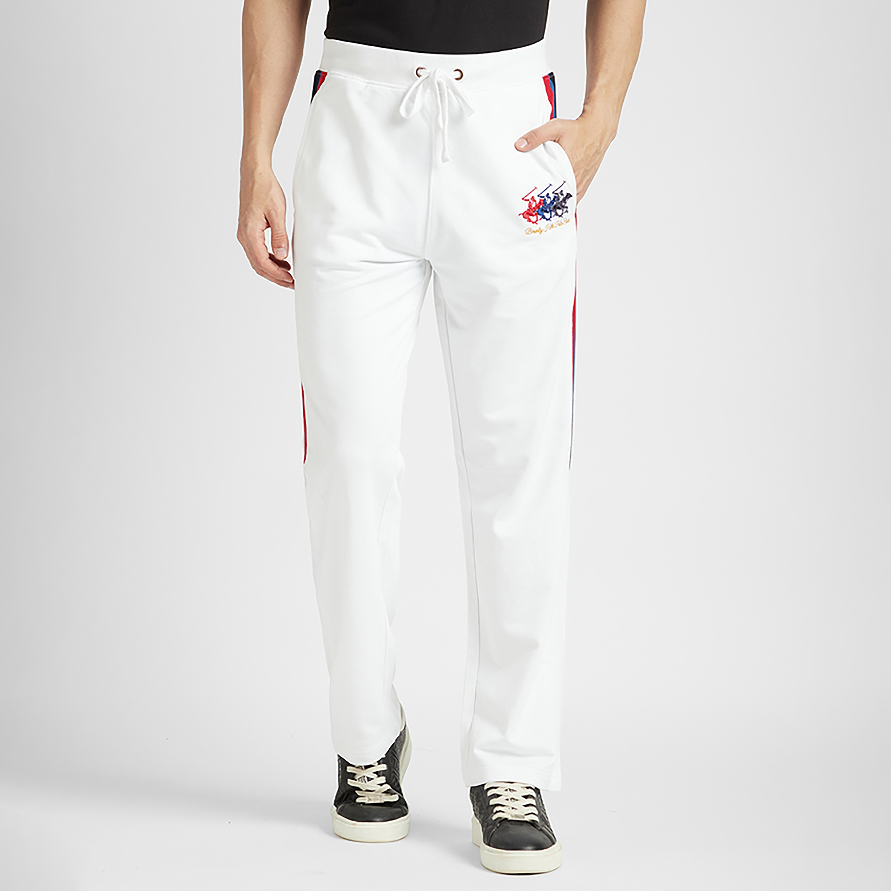 بنطلون رياضي رجالي سادة برباط شد وخصر متوسط الارتفاع من بيفرلي هيلز بولو كلوب-men-clothing-bottoms-joggers-image-6