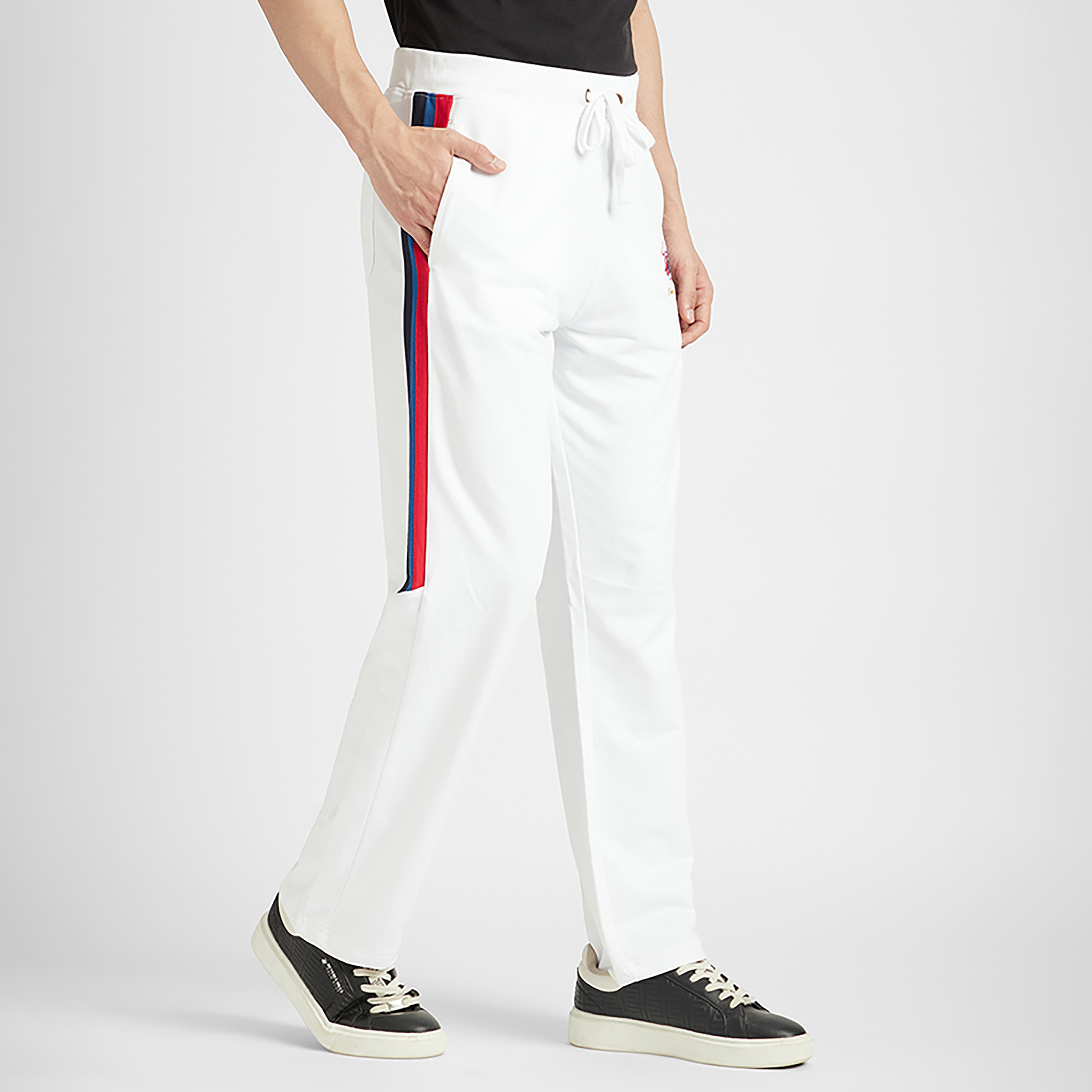 بنطلون رياضي رجالي سادة برباط شد وخصر متوسط الارتفاع من بيفرلي هيلز بولو كلوب-men-clothing-bottoms-joggers-image-8