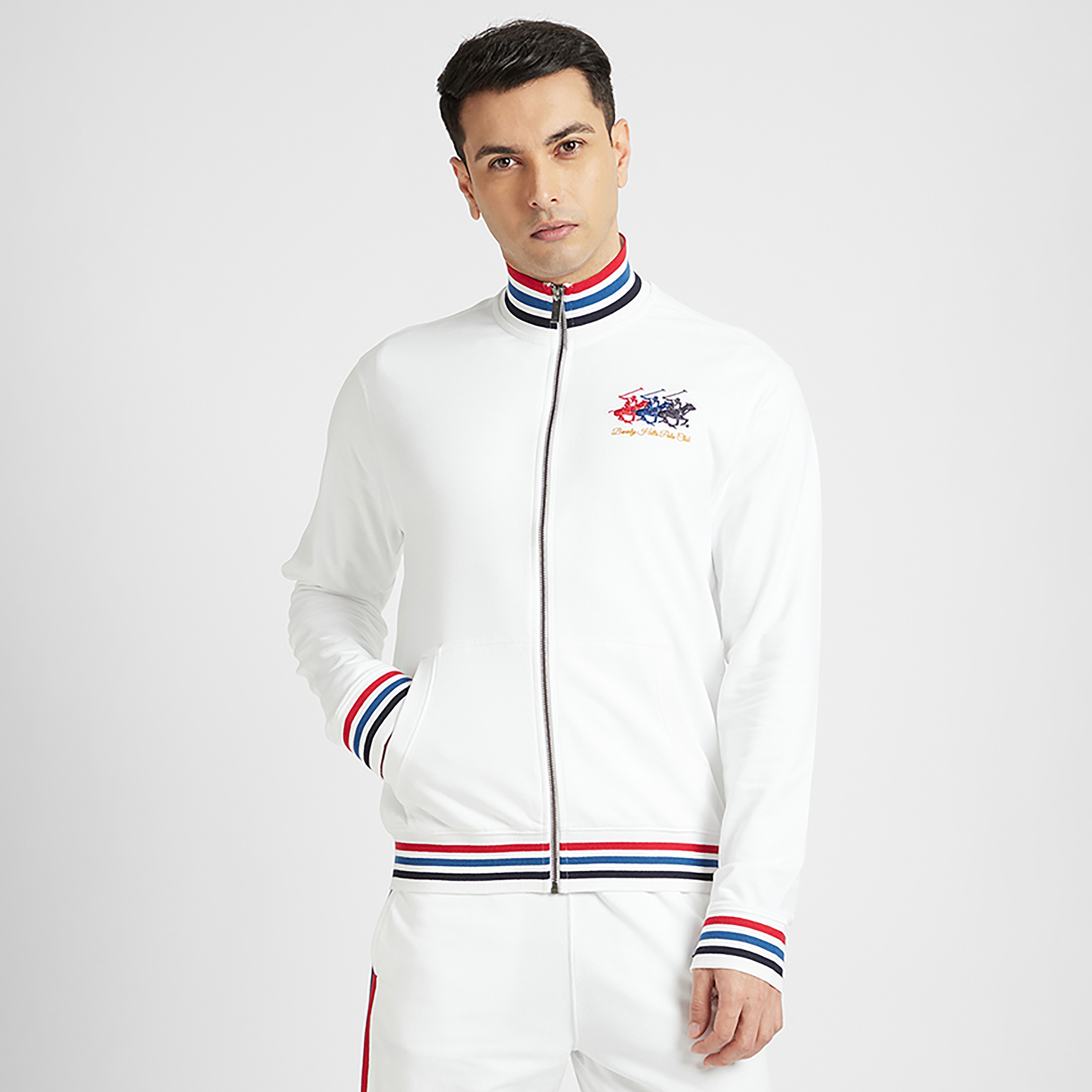 Beverly Hills Polo Club Plain High Neck Long Sleeves Men's Zip Through Sweatshirt-men-winterwear-hoodiesandsweatshirts-image-6