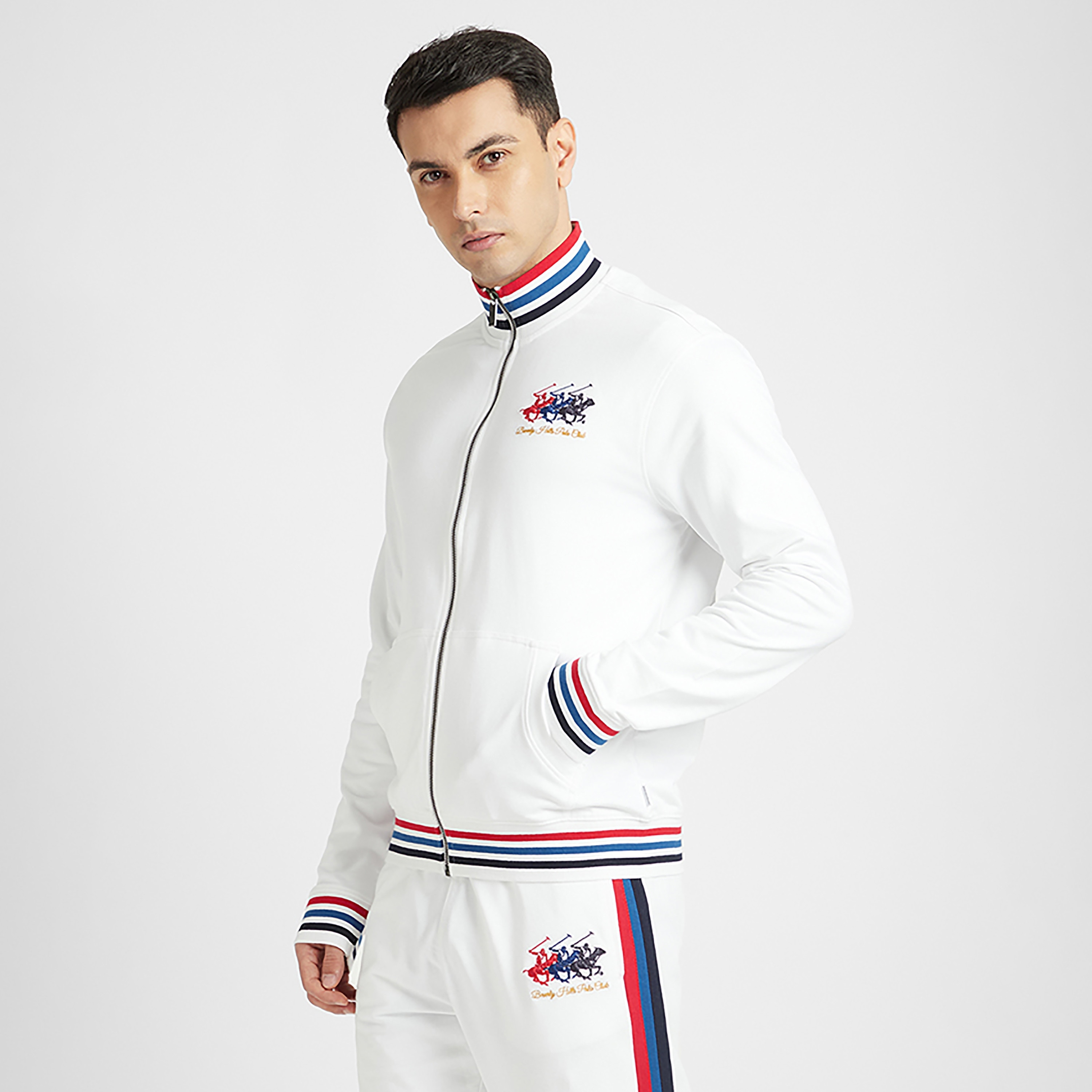 Beverly Hills Polo Club Plain High Neck Long Sleeves Men's Zip Through Sweatshirt-men-winterwear-hoodiesandsweatshirts-image-7