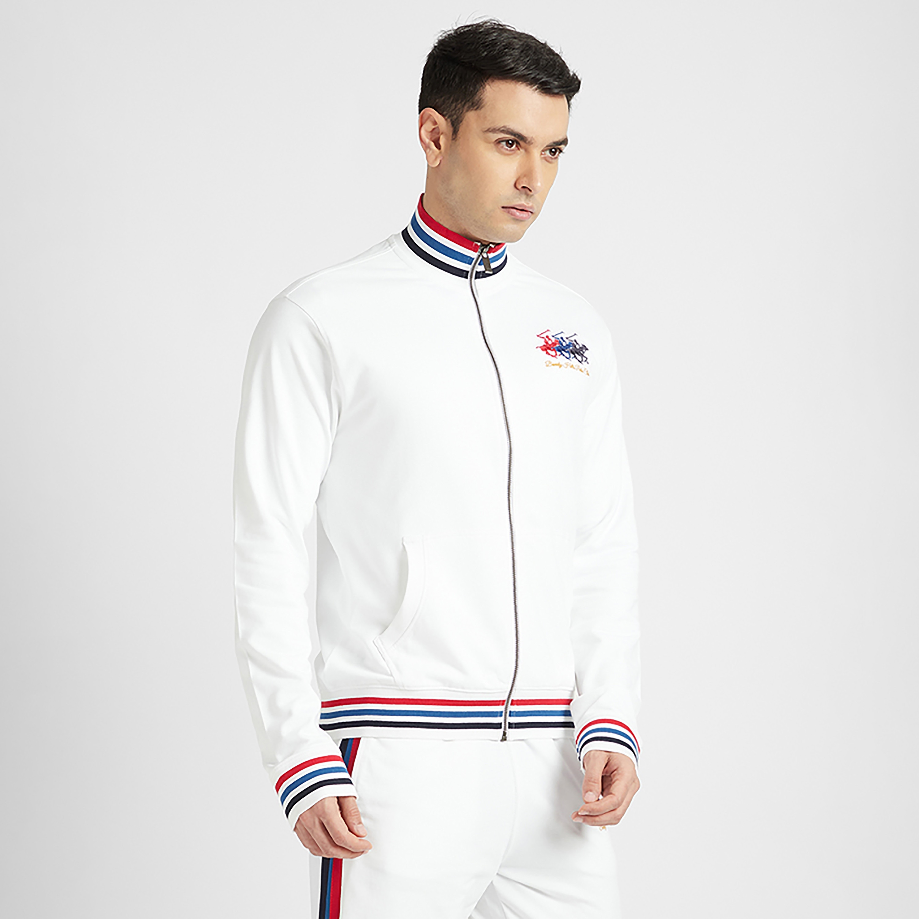 Beverly Hills Polo Club Plain High Neck Long Sleeves Men's Zip Through Sweatshirt-men-winterwear-hoodiesandsweatshirts-image-8