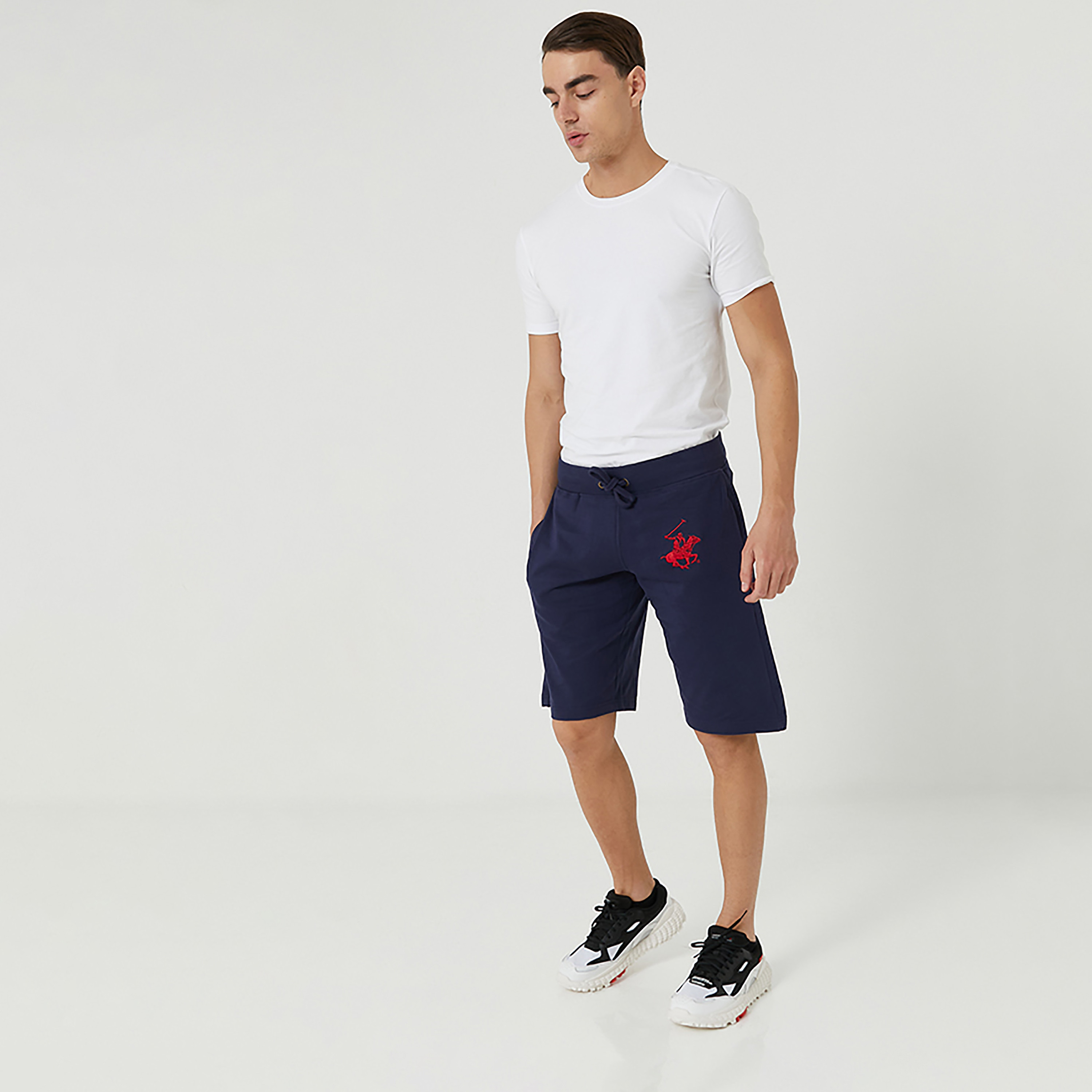 Beverly Hills Polo Club Logo Mid-Rise Drawstring Shorts-men-clothing-bottoms-shorts-image-2