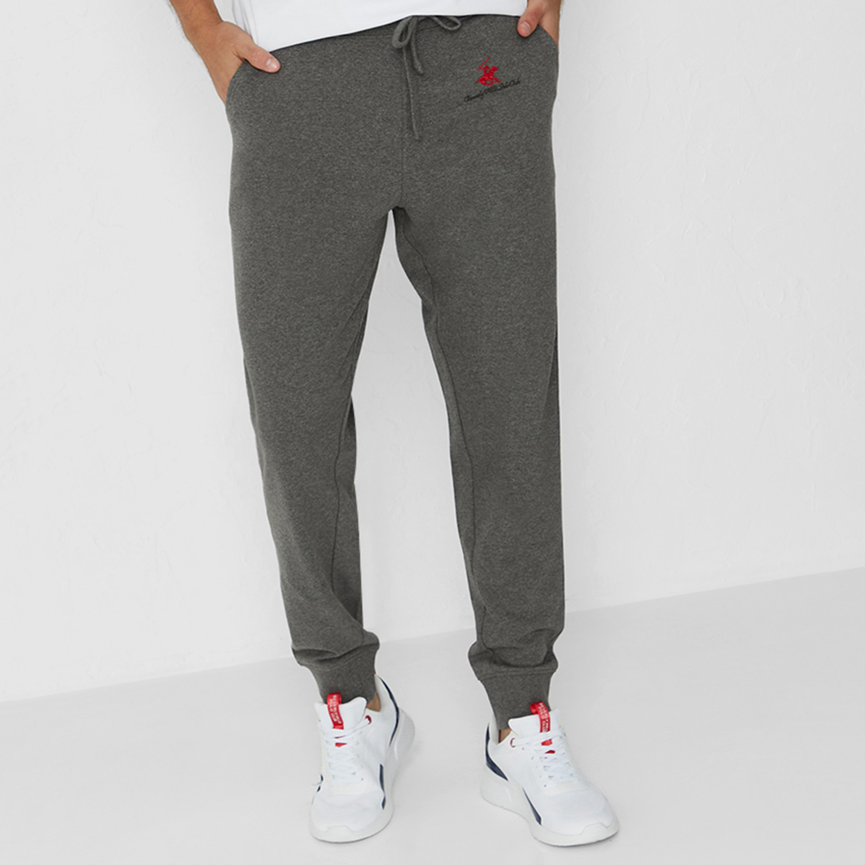 Beverly Hills Polo Club Logo Mid-Rise Drawstring Jogger-men-clothing-bottoms-joggers-image-1