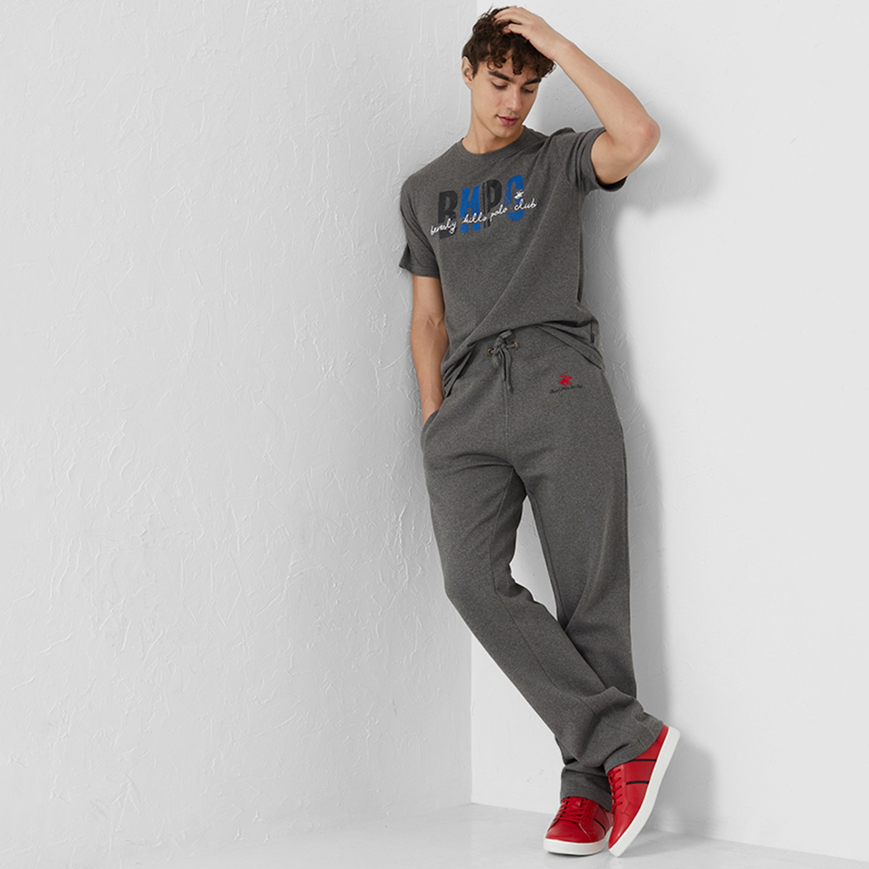Beverly Hills Polo Club Logo Mid-Rise Drawstring Sweatpants-men-clothing-bottoms-joggers-image-2
