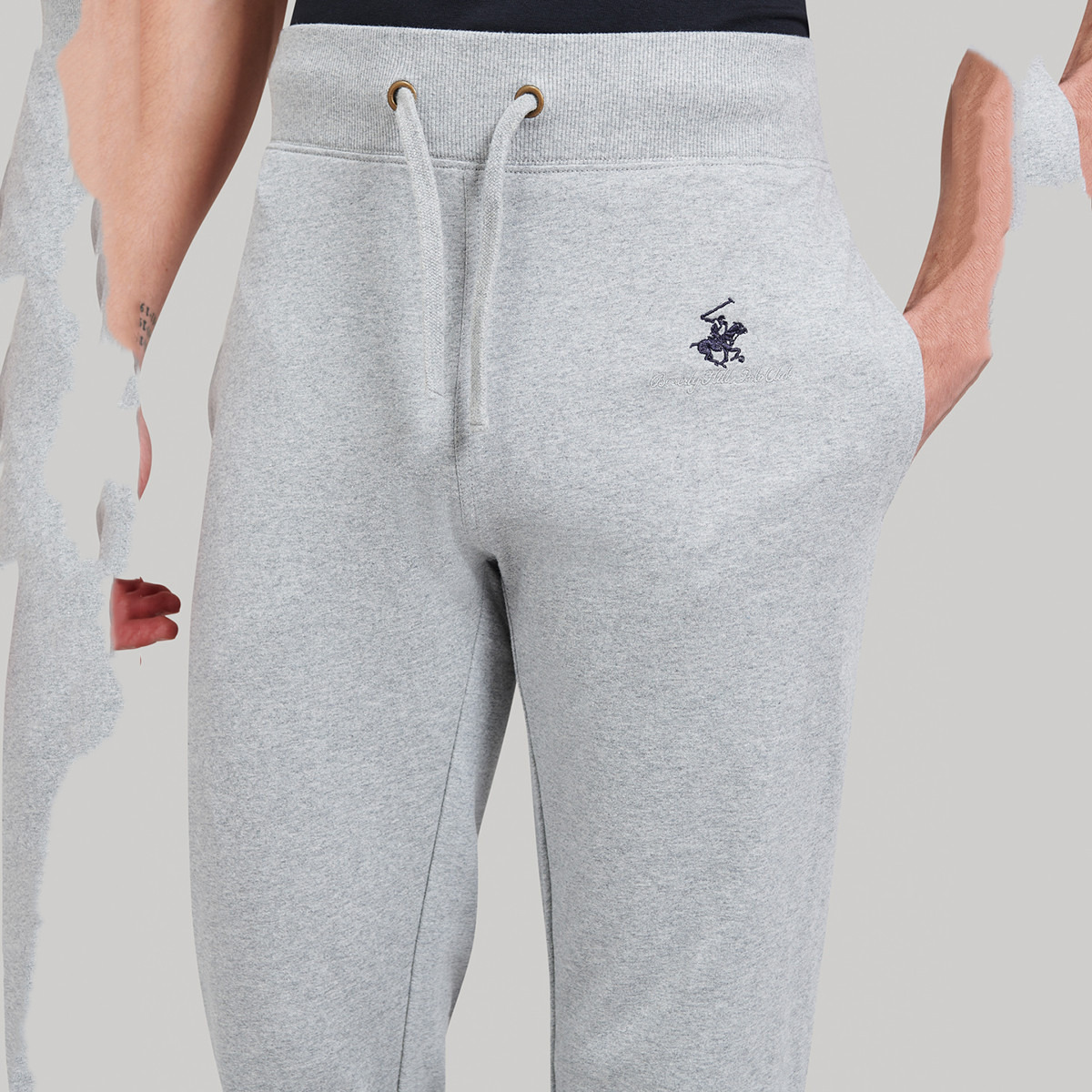 بنطال رياضي من بيفرلي هيلز بولو كلوب برباط متوسط الارتفاع مع شعار-men-clothing-bottoms-joggers-image-3