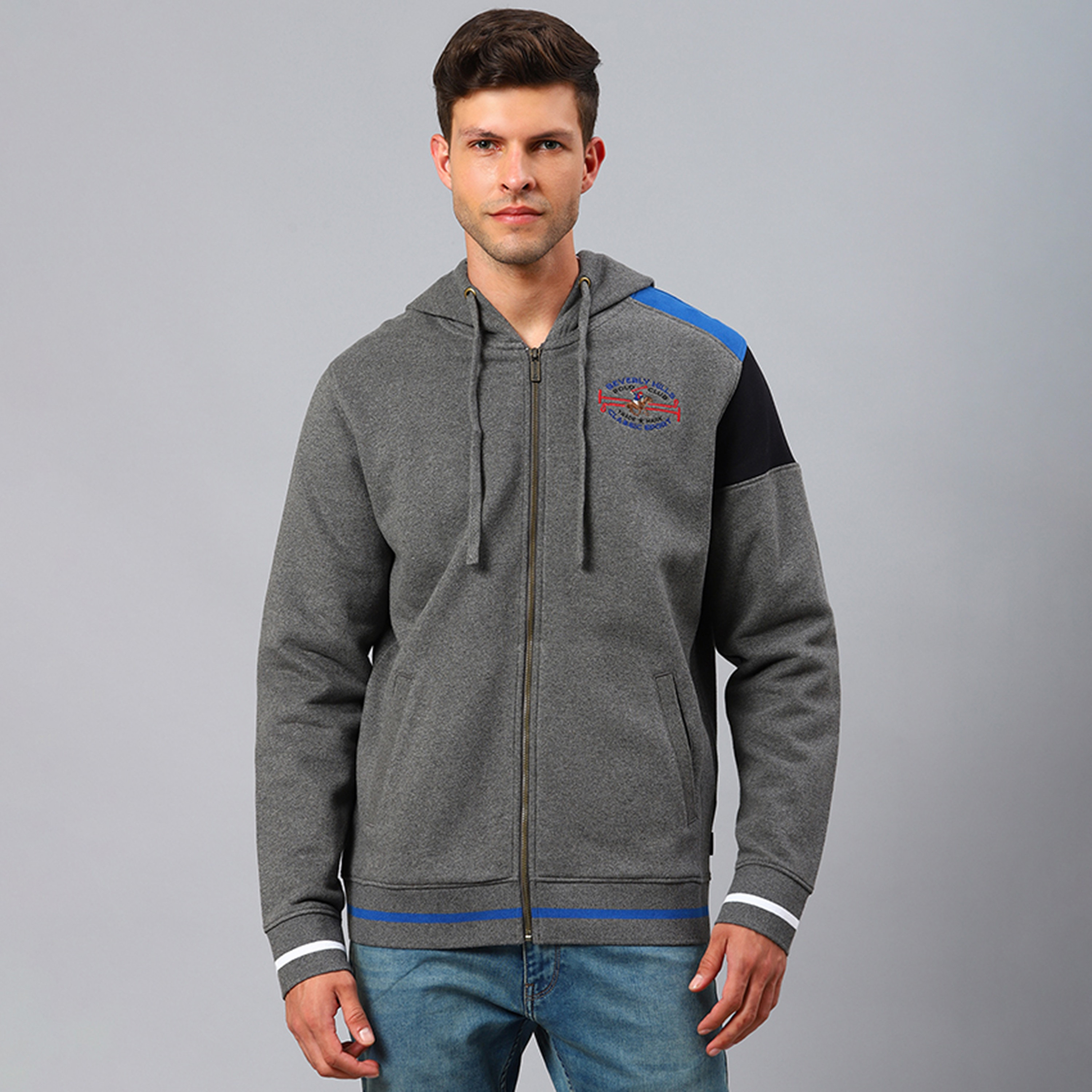 هودي بسحاب من بولو من بيفرلي هيلز بولو كلوب بأكمام طويلة مع شعار بمطرز-men-winterwear-hoodiesandsweatshirts-image-1