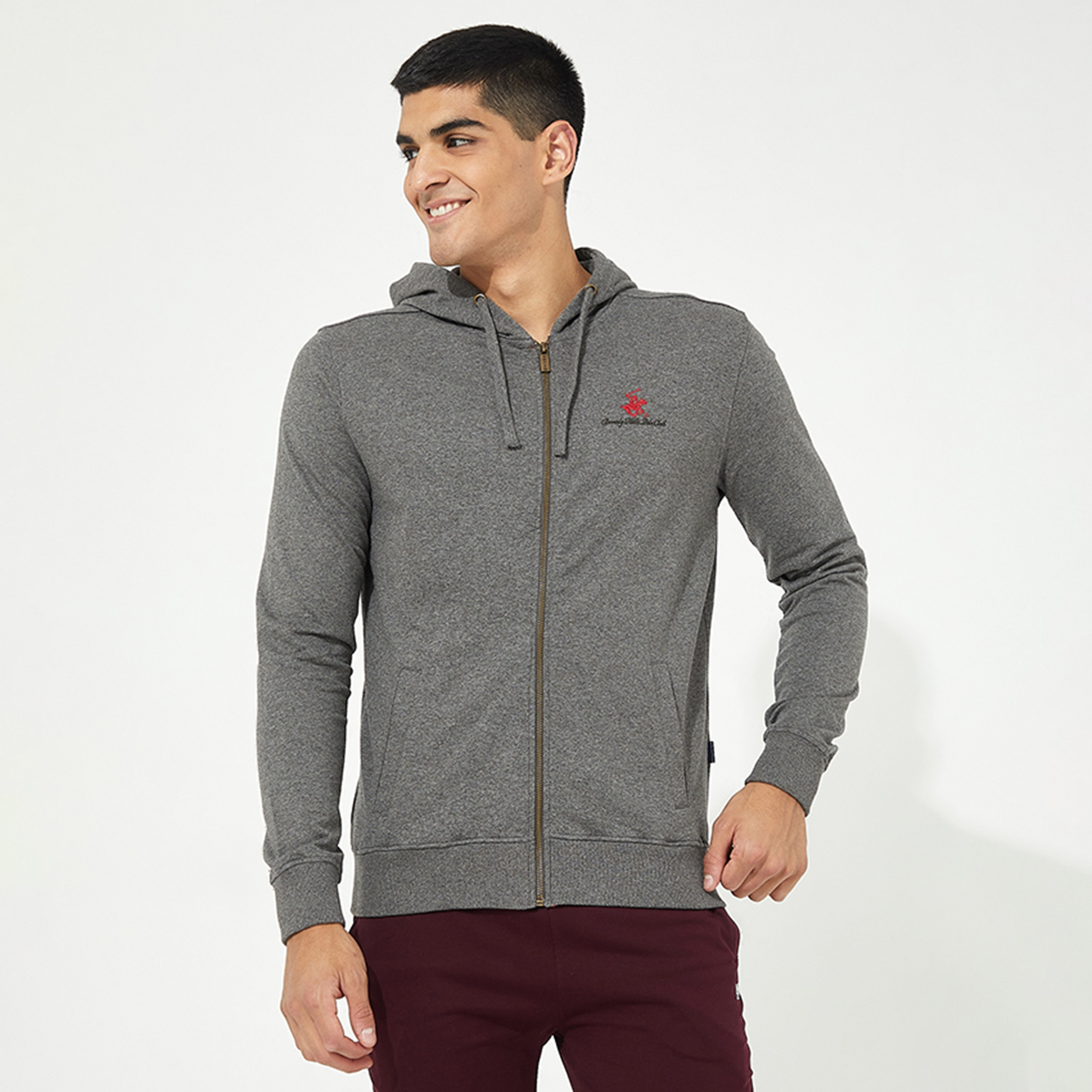 هودي بسحاب من بيفرلي هيلز بولو كلوب بشعار مع جيب منفصل-men-winterwear-hoodiesandsweatshirts-image-1