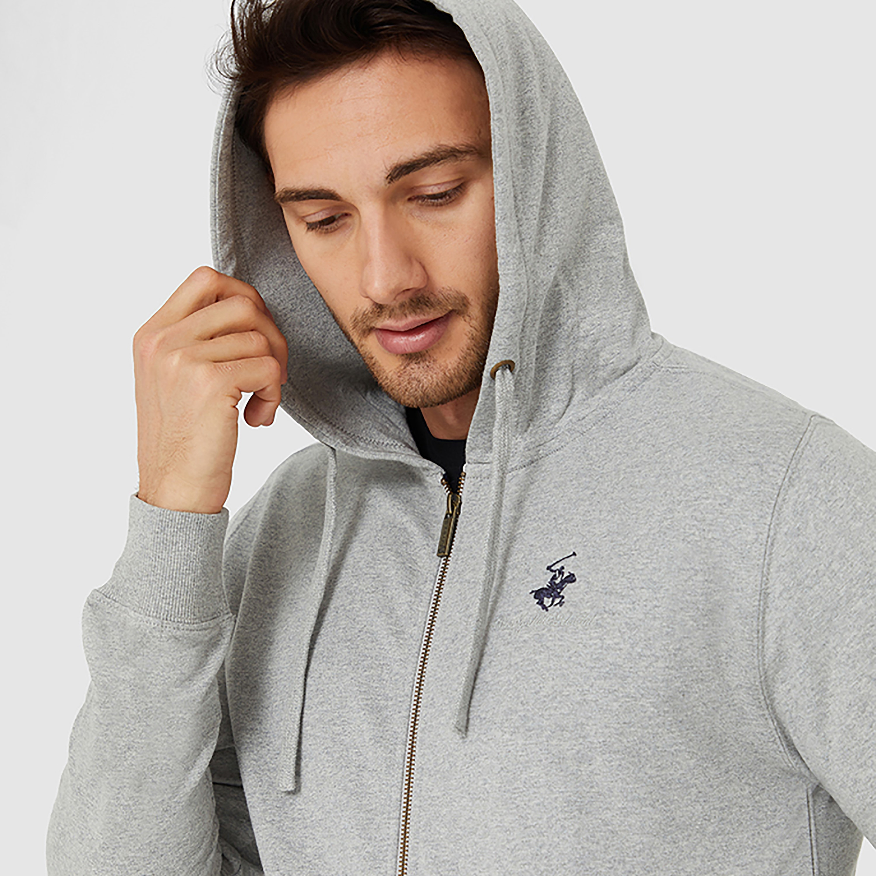 Beverly Hills Polo Club Logo Zip-Through Hoodie with Split Pocket-men-winterwear-hoodiesandsweatshirts-image-3