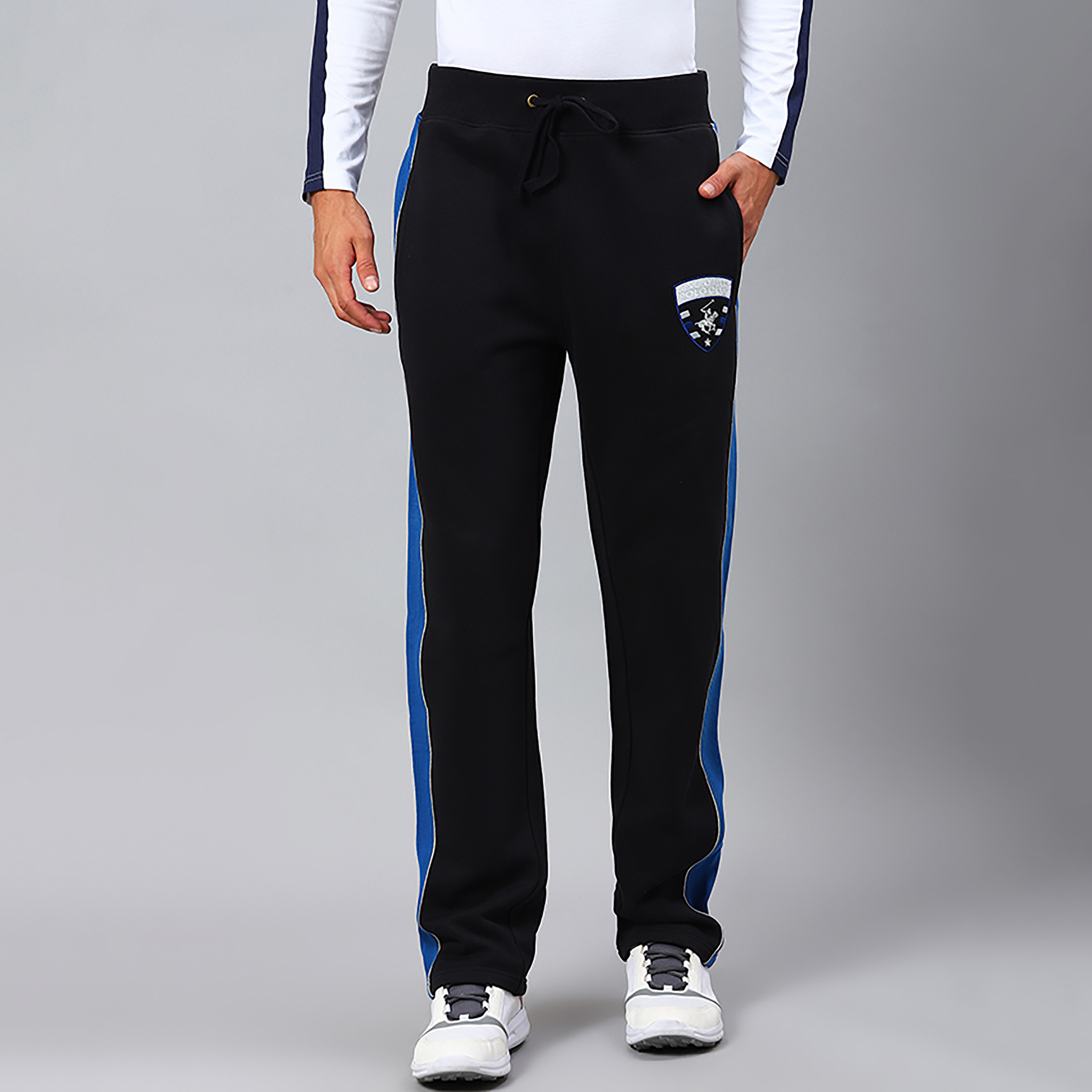 Beverly Hills Polo Club Logo Mid Waist Drawstring Track Pants-men-clothing-bottoms-joggers-image-1