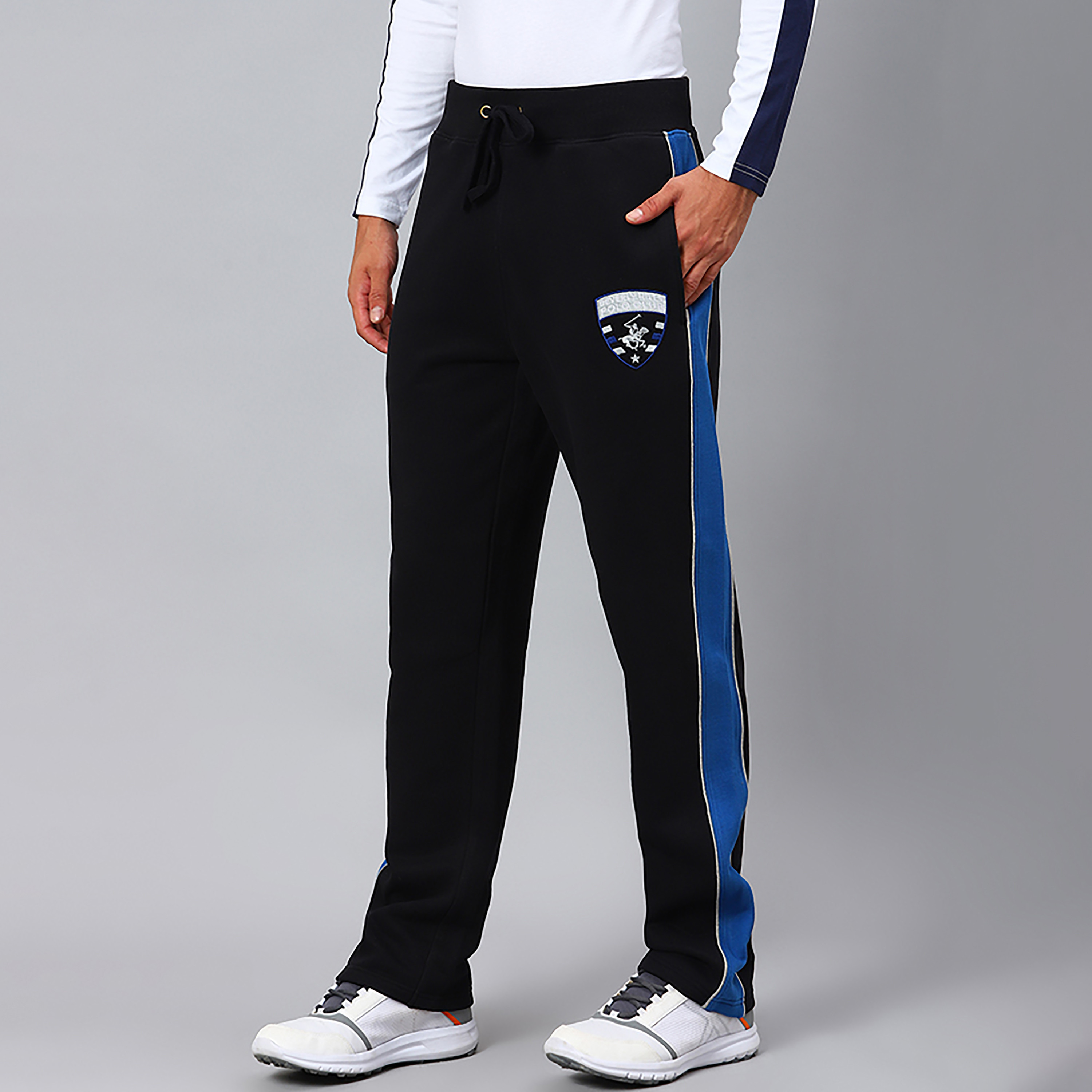 Beverly Hills Polo Club Logo Mid Waist Drawstring Track Pants-men-clothing-bottoms-joggers-image-2