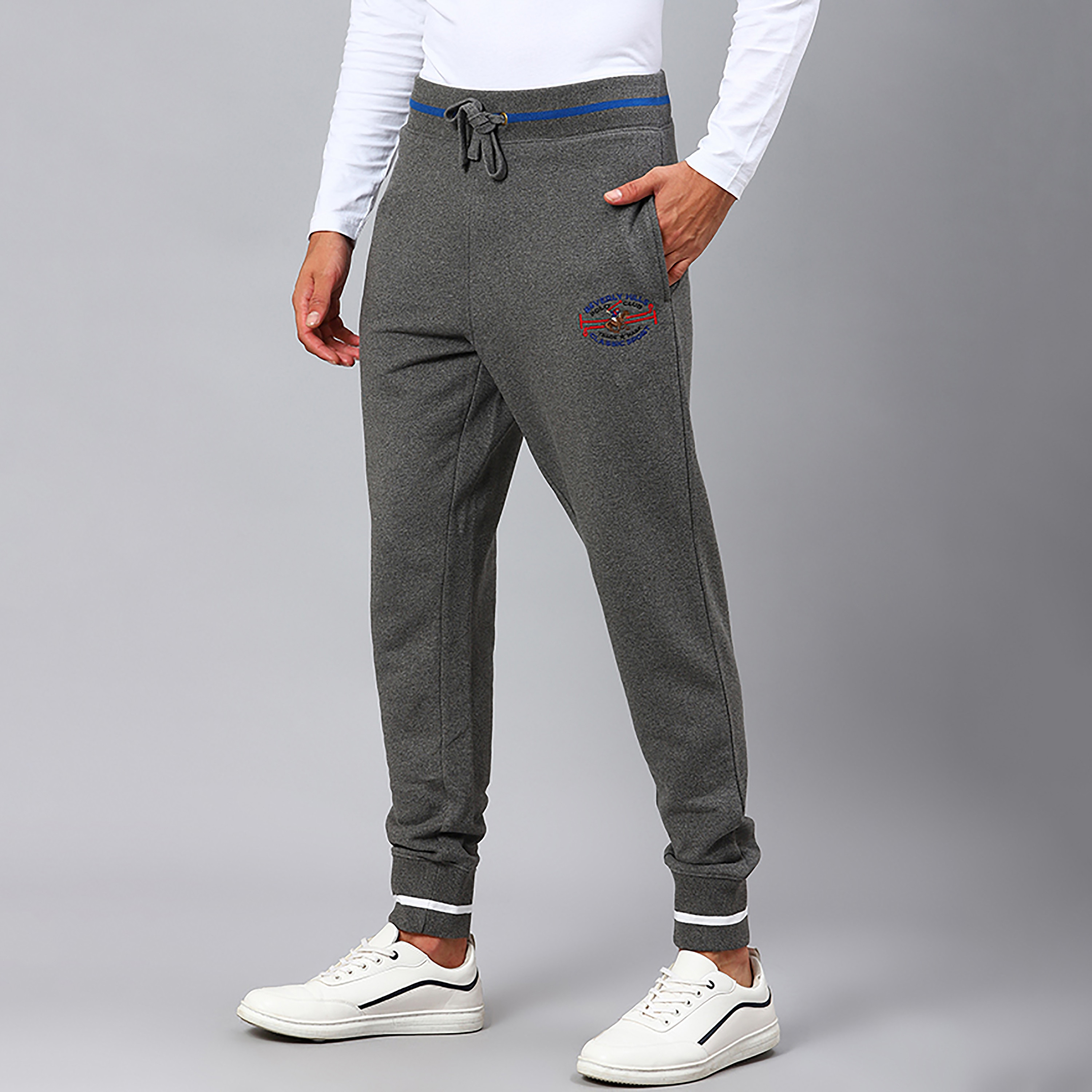 Beverly Hills Polo Club Plain Mid Waist Drawstring Joggers-men-clothing-bottoms-joggers-image-2