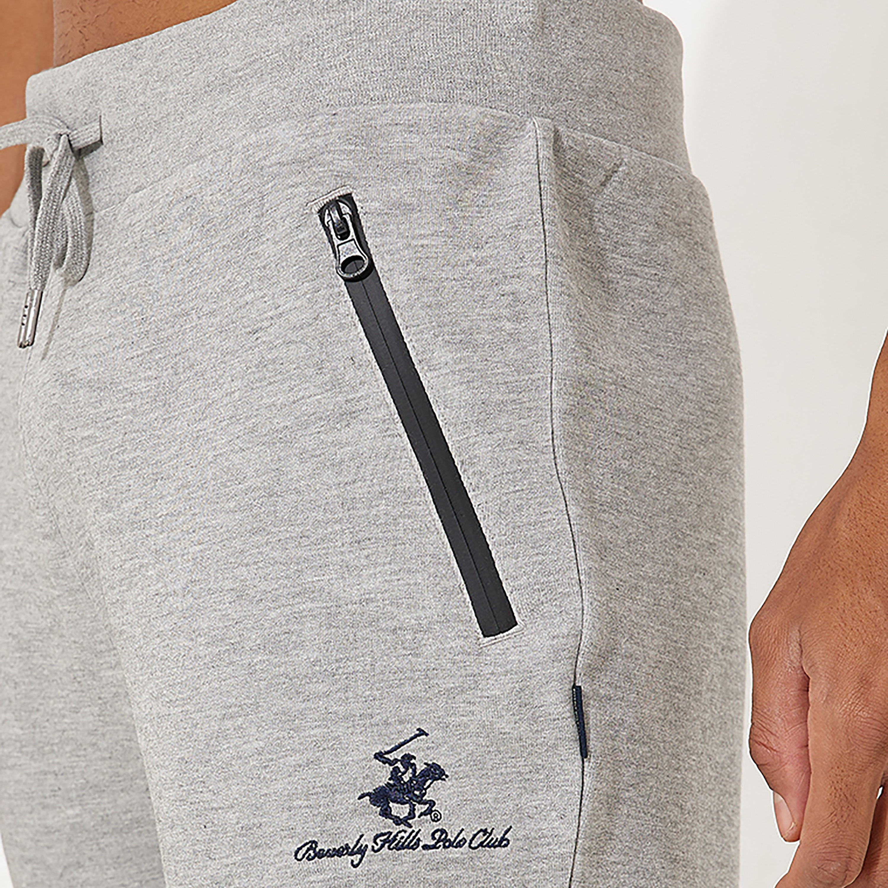 Beverly Hills Polo Club Plain Mid Rise Drawstring Men's Joggers-men-clothing-bottoms-joggers-image-2