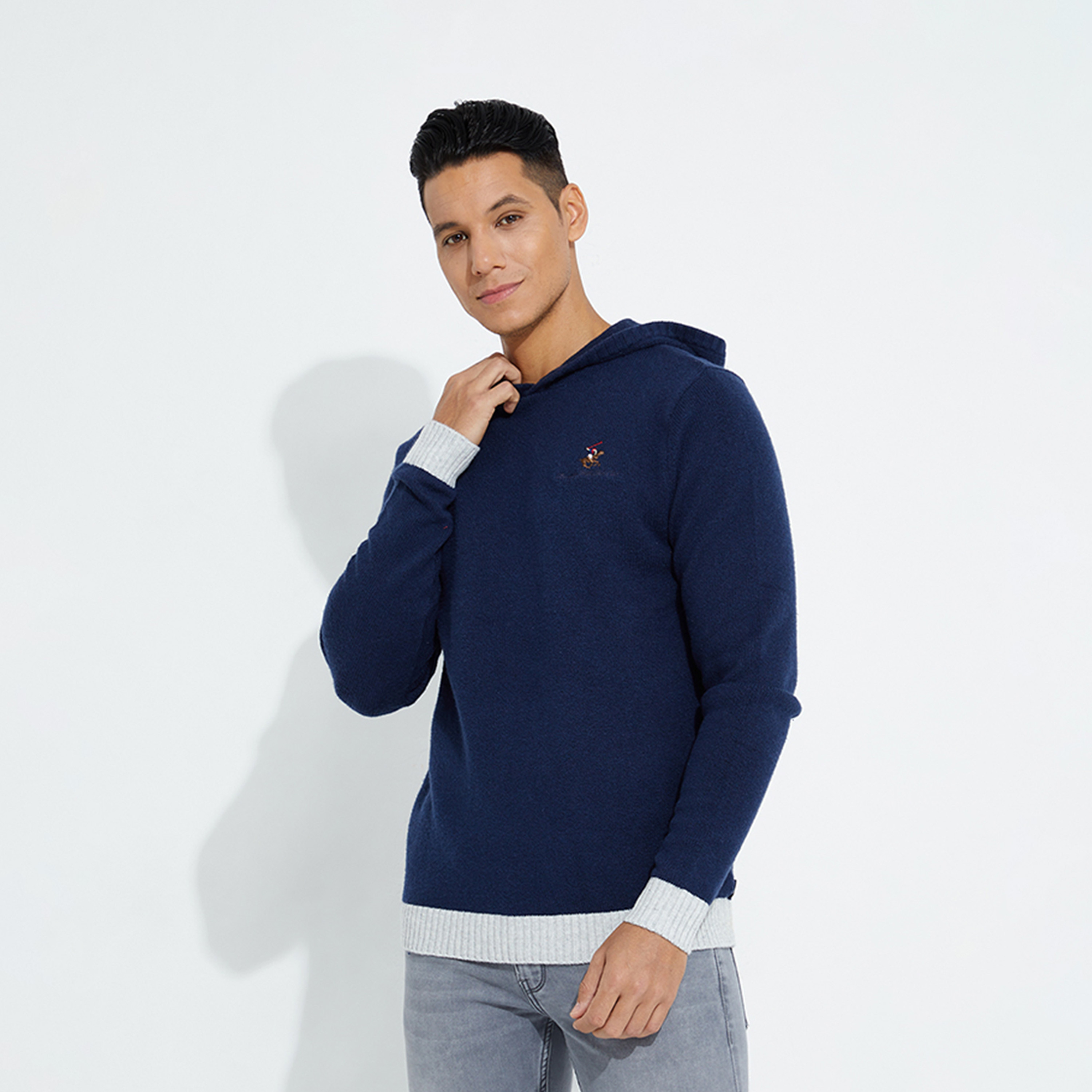 بيفرلي هيلز بولو كلوب-  هودي رجالي سادة بغطاء رأس قابل للفك-men-clothing-hoodiesandsweatshirts-image-1