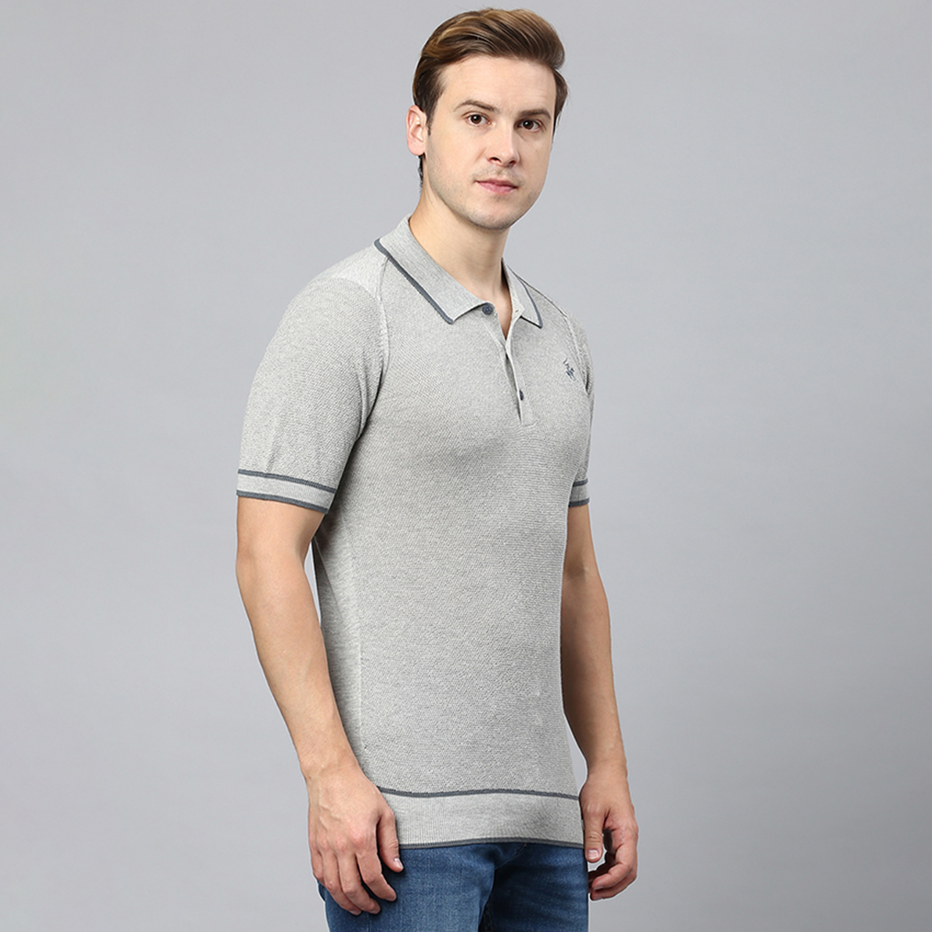 Beverly Hills Polo Club Embroidered Logo Collared Short Sleeves Polo Sweater-men-clothing-sweatersandpullovers-image-3