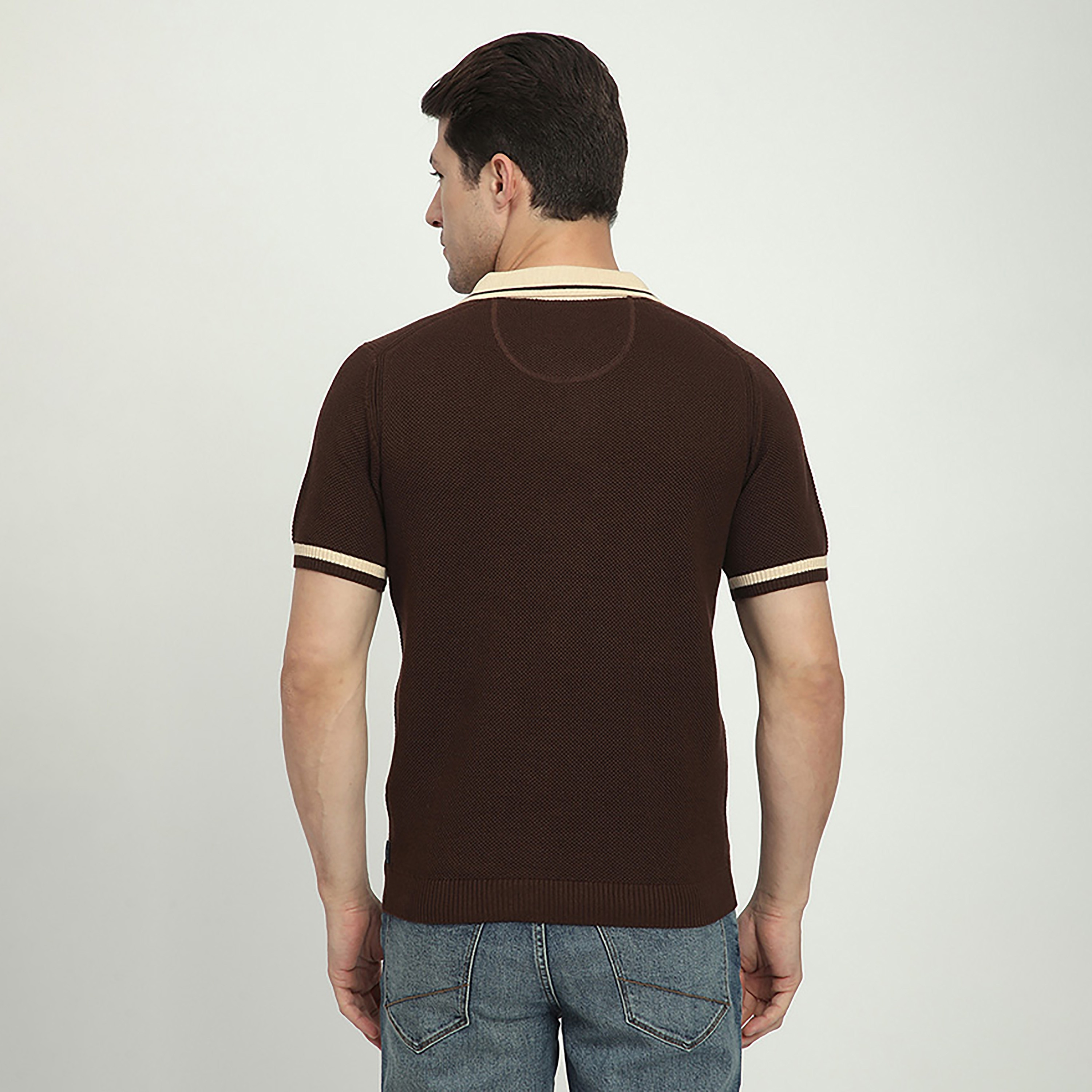 تي شيرت بولو رجالي بأكمام قصيرة وياقة جوني منقوش من بيفرلي هيلز بولو كلوب-men-clothing-tshirtsandpolos-polos-image-4