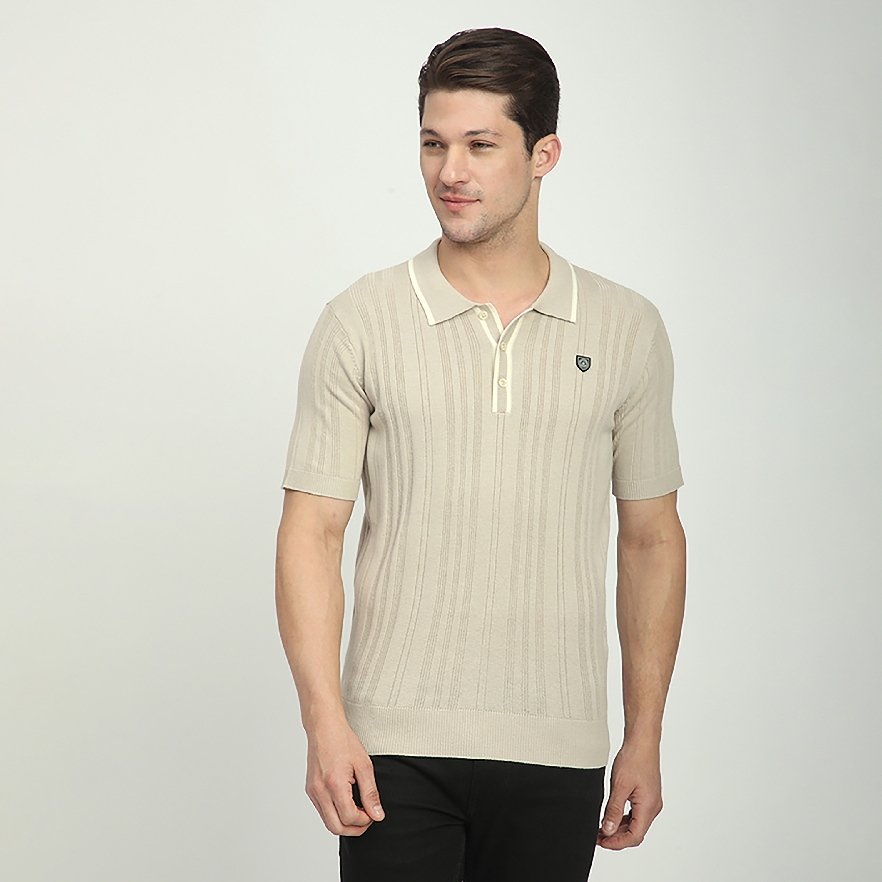 تي شيرت بولو رجالي بأكمام قصيرة وياقة مضلعة من بيفرلي هيلز بولو كلوب-men-clothing-tshirtsandpolos-polos-image-1