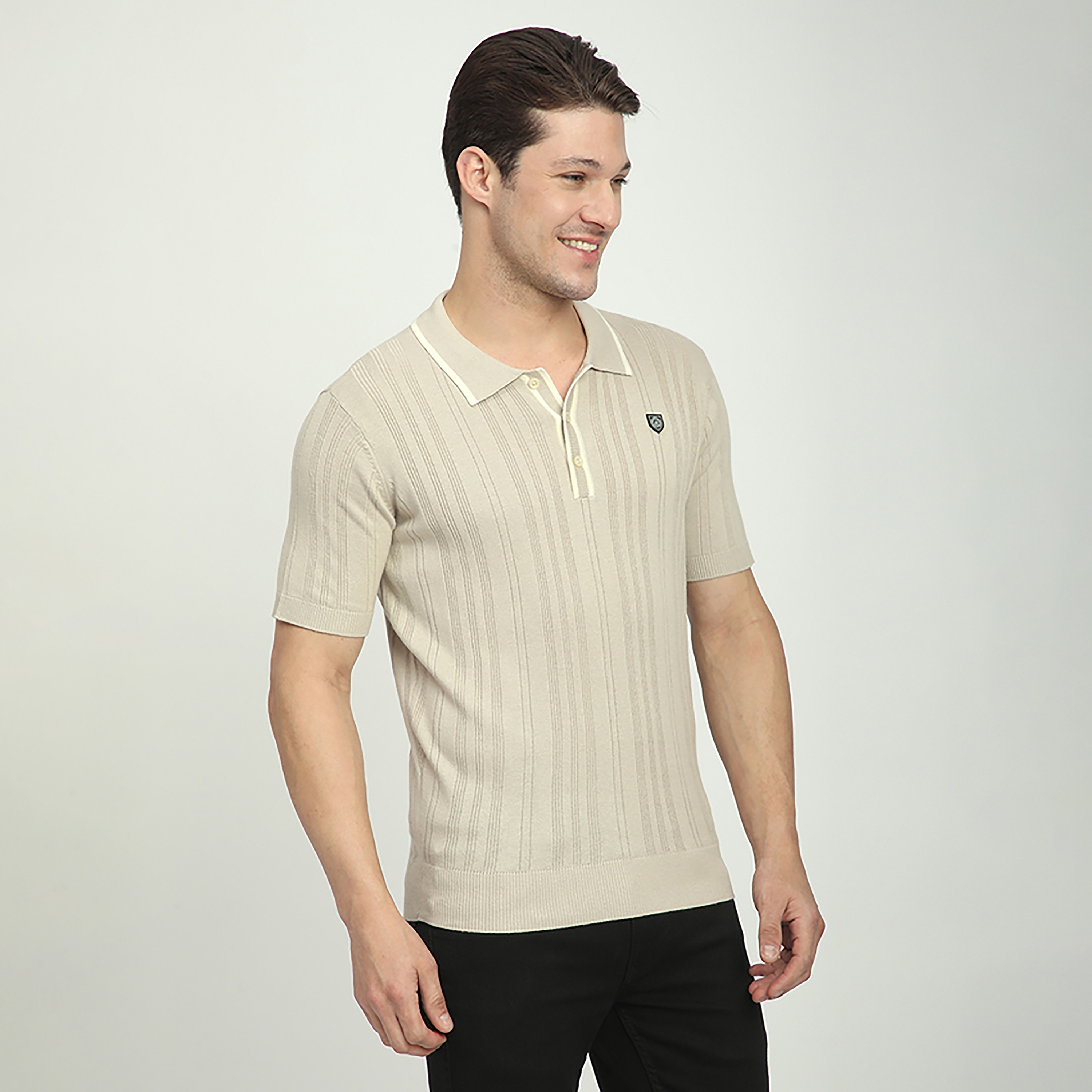 تي شيرت بولو رجالي بأكمام قصيرة وياقة مضلعة من بيفرلي هيلز بولو كلوب-men-clothing-tshirtsandpolos-polos-image-3