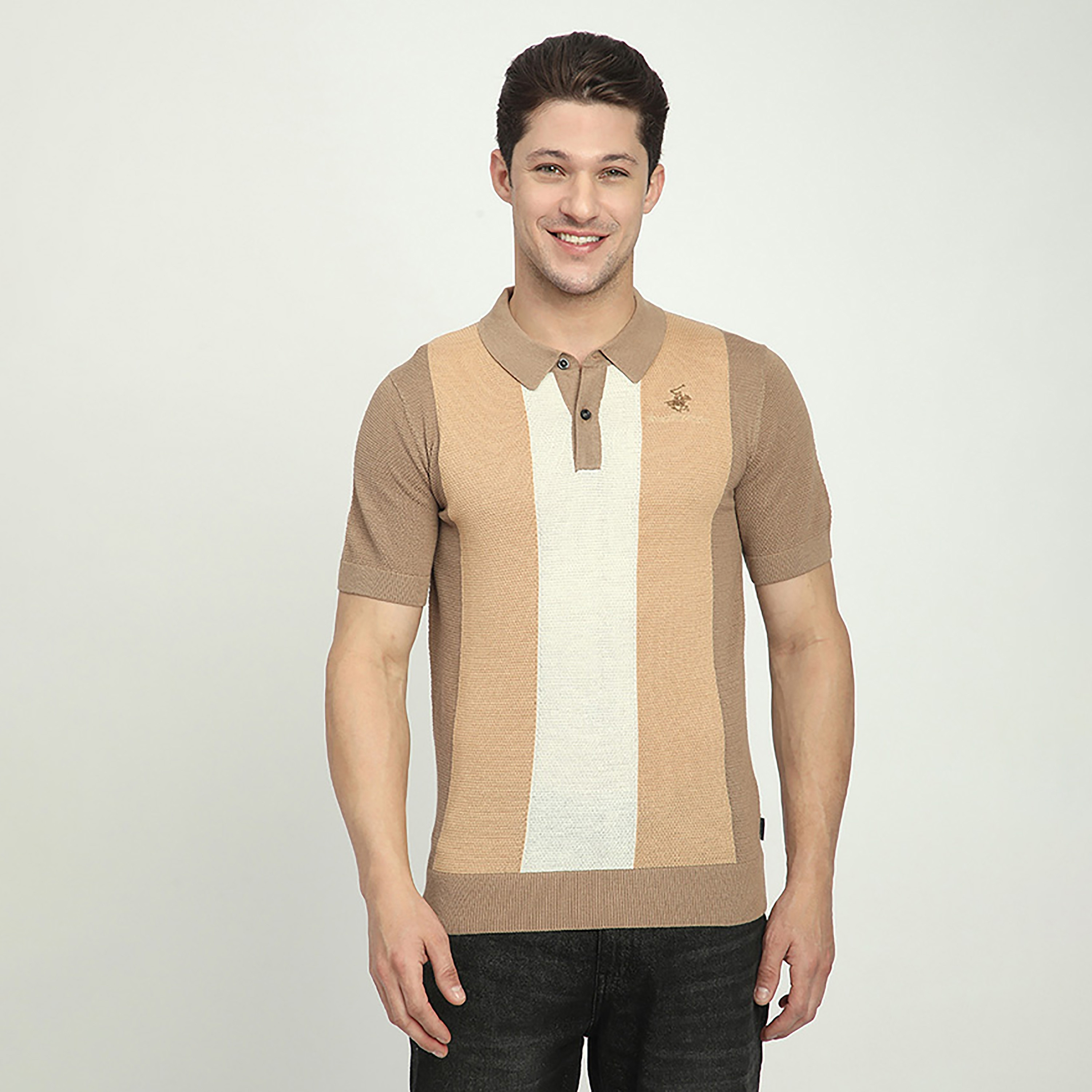 تي شيرت بولو رجالي بأكمام قصيرة وياقة بألوان متعددة من بيفرلي هيلز بولو كلوب-men-clothing-tshirtsandpolos-polos-image-1