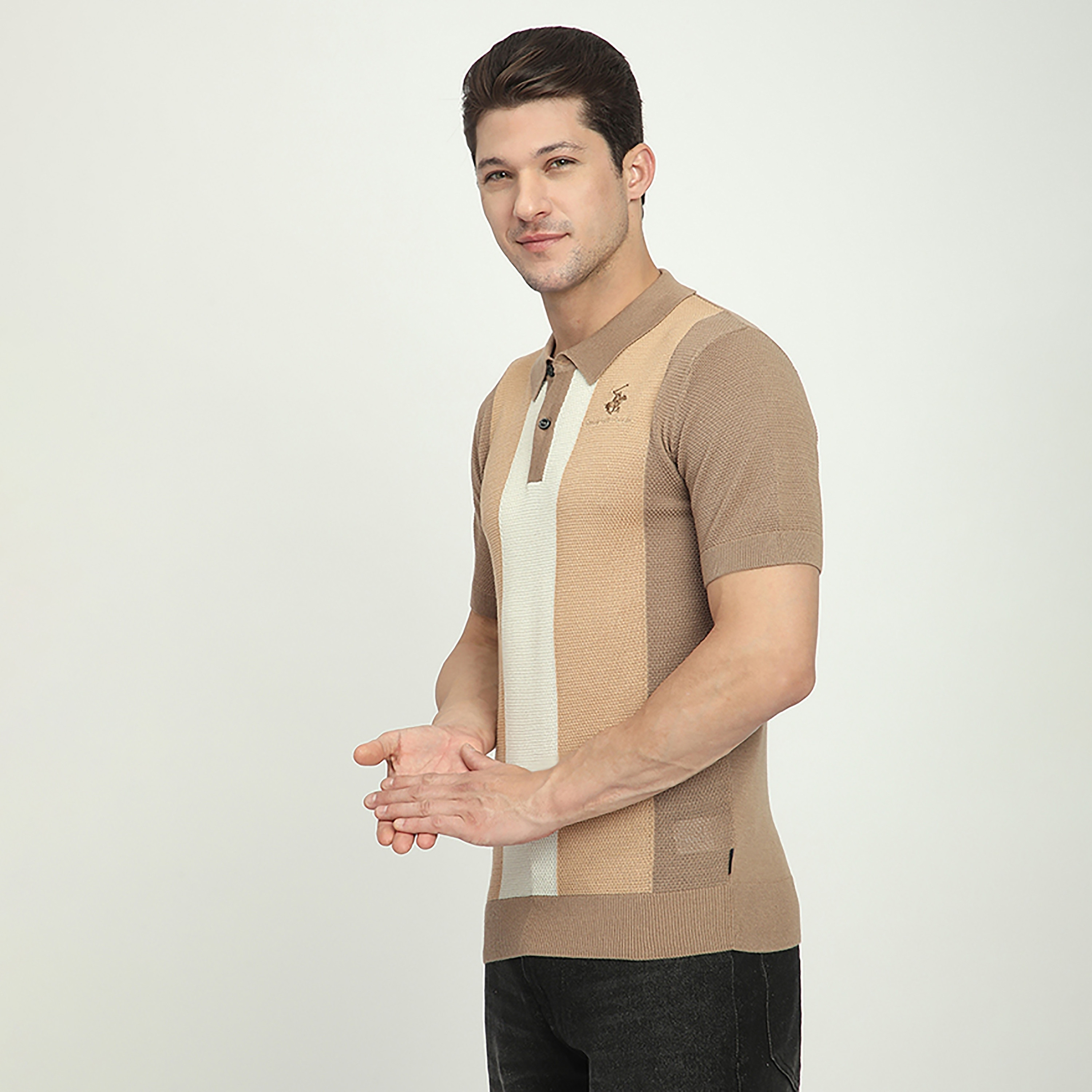 Beverly Hills Polo Club Color-Blocked Collared Short Sleeves Men's Polo T-Shirt-men-clothing-tshirtsandpolos-polos-image-2