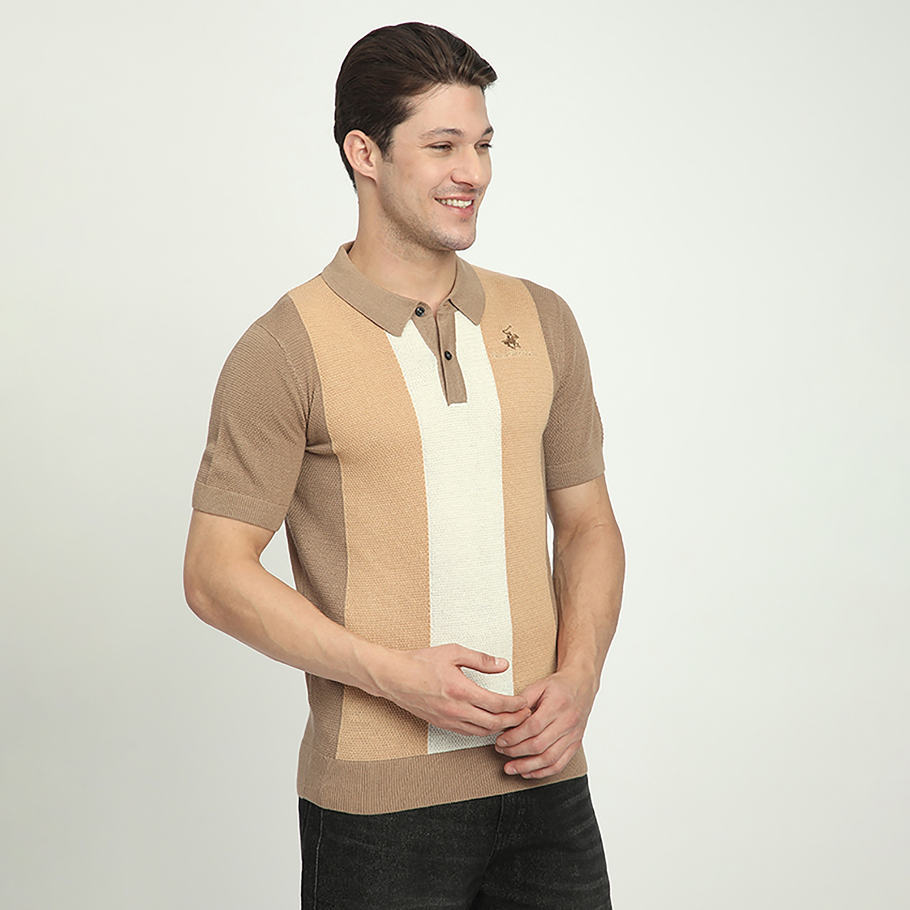 تي شيرت بولو رجالي بأكمام قصيرة وياقة بألوان متعددة من بيفرلي هيلز بولو كلوب-men-clothing-tshirtsandpolos-polos-image-3