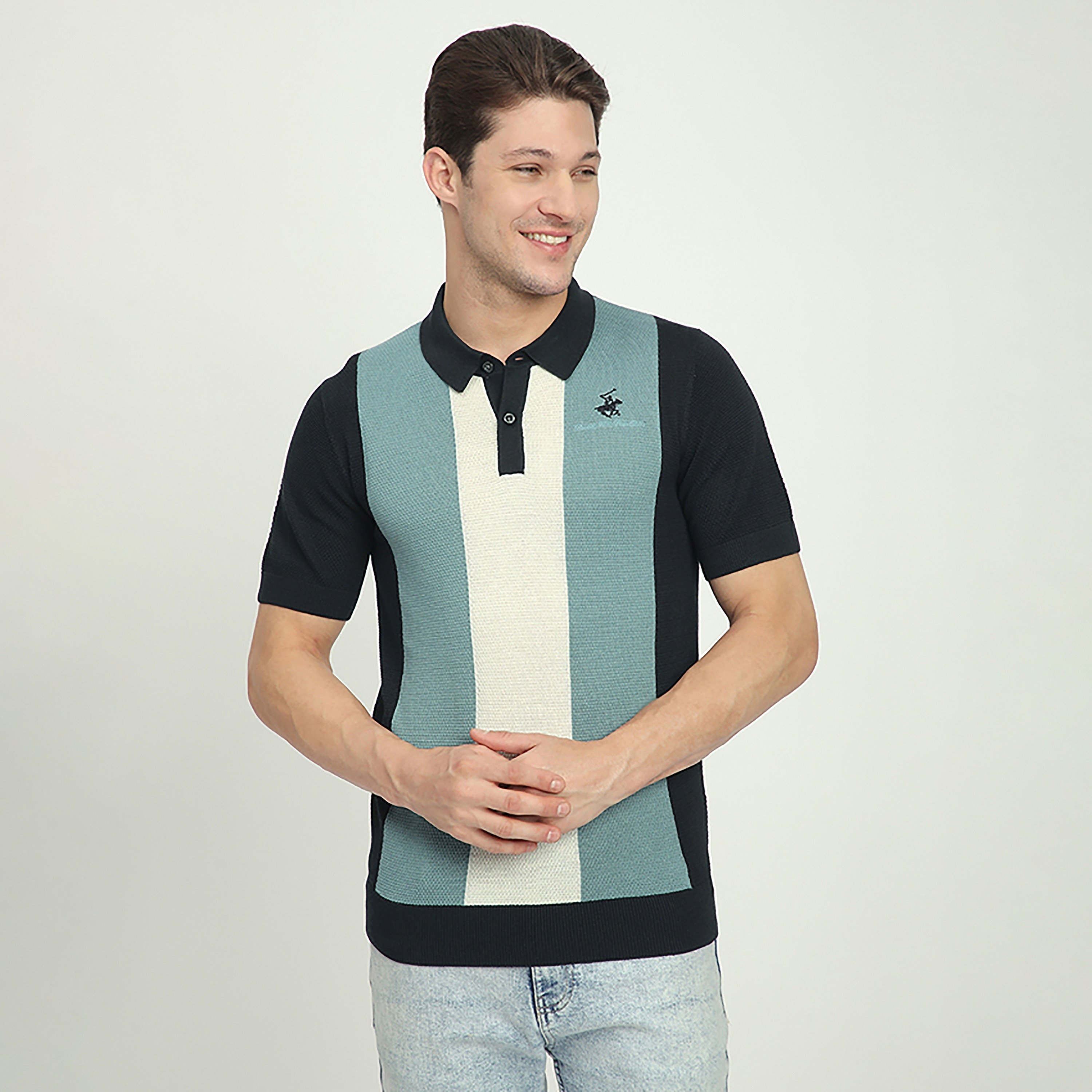 Beverly Hills Polo Club Color-Blocked Collared Short Sleeves Men's Polo T-Shirt-men-clothing-tshirtsandpolos-polos-image-5