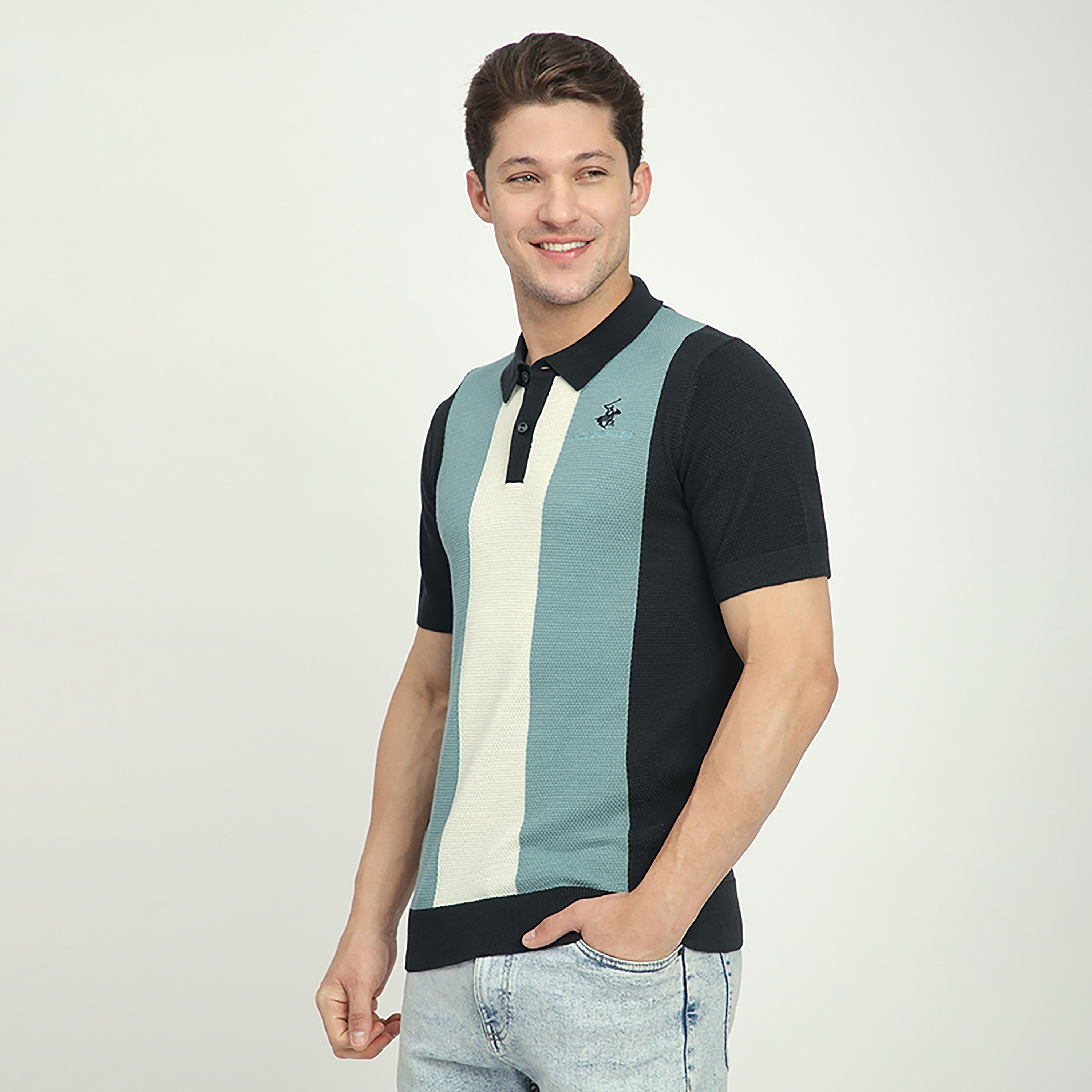 Beverly Hills Polo Club Color-Blocked Collared Short Sleeves Men's Polo T-Shirt-men-clothing-tshirtsandpolos-polos-image-6