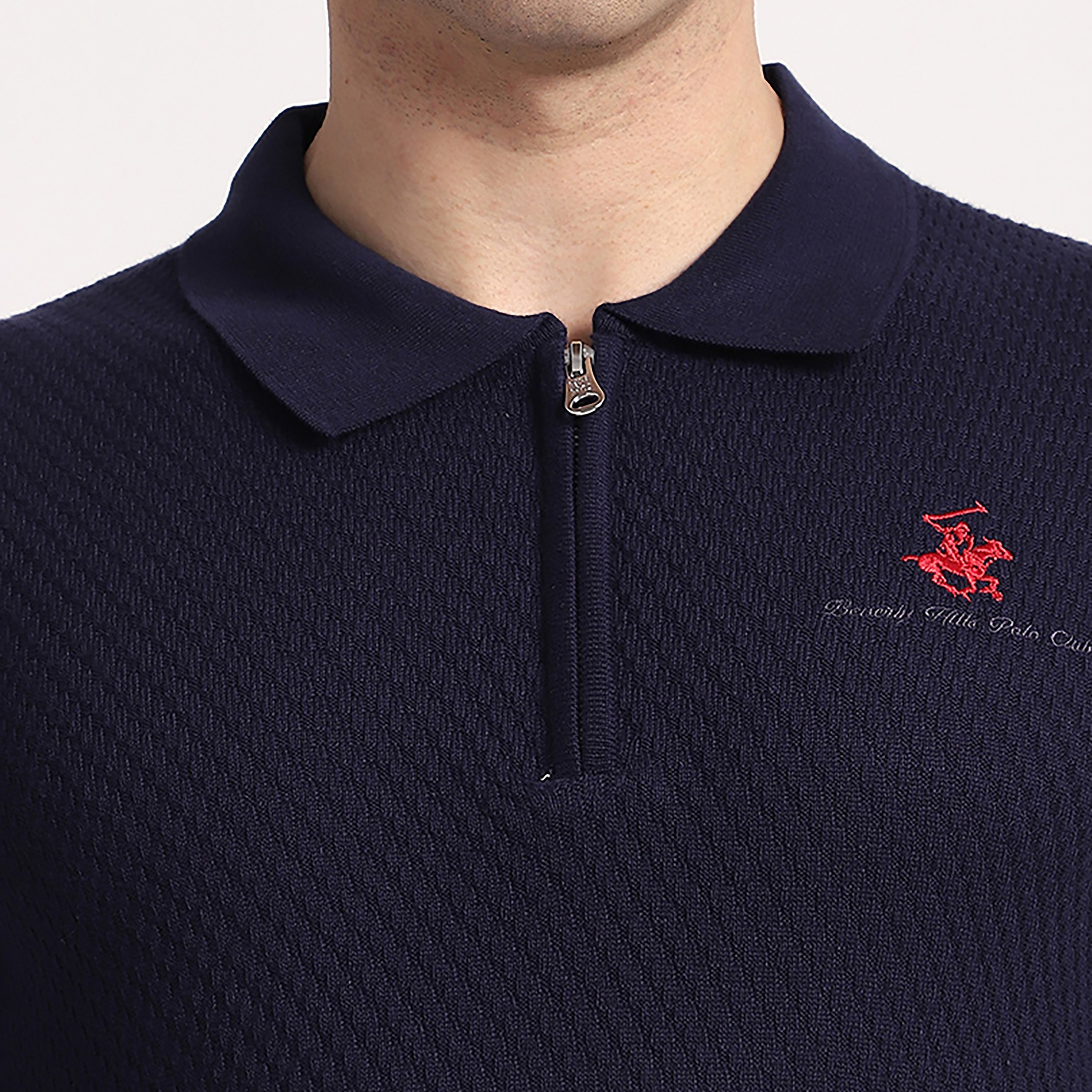 تي شيرت بولو رجالي بأكمام قصيرة وياقة منقوش من بيفرلي هيلز بولو كلوب-men-clothing-tshirtsandpolos-polos-image-5